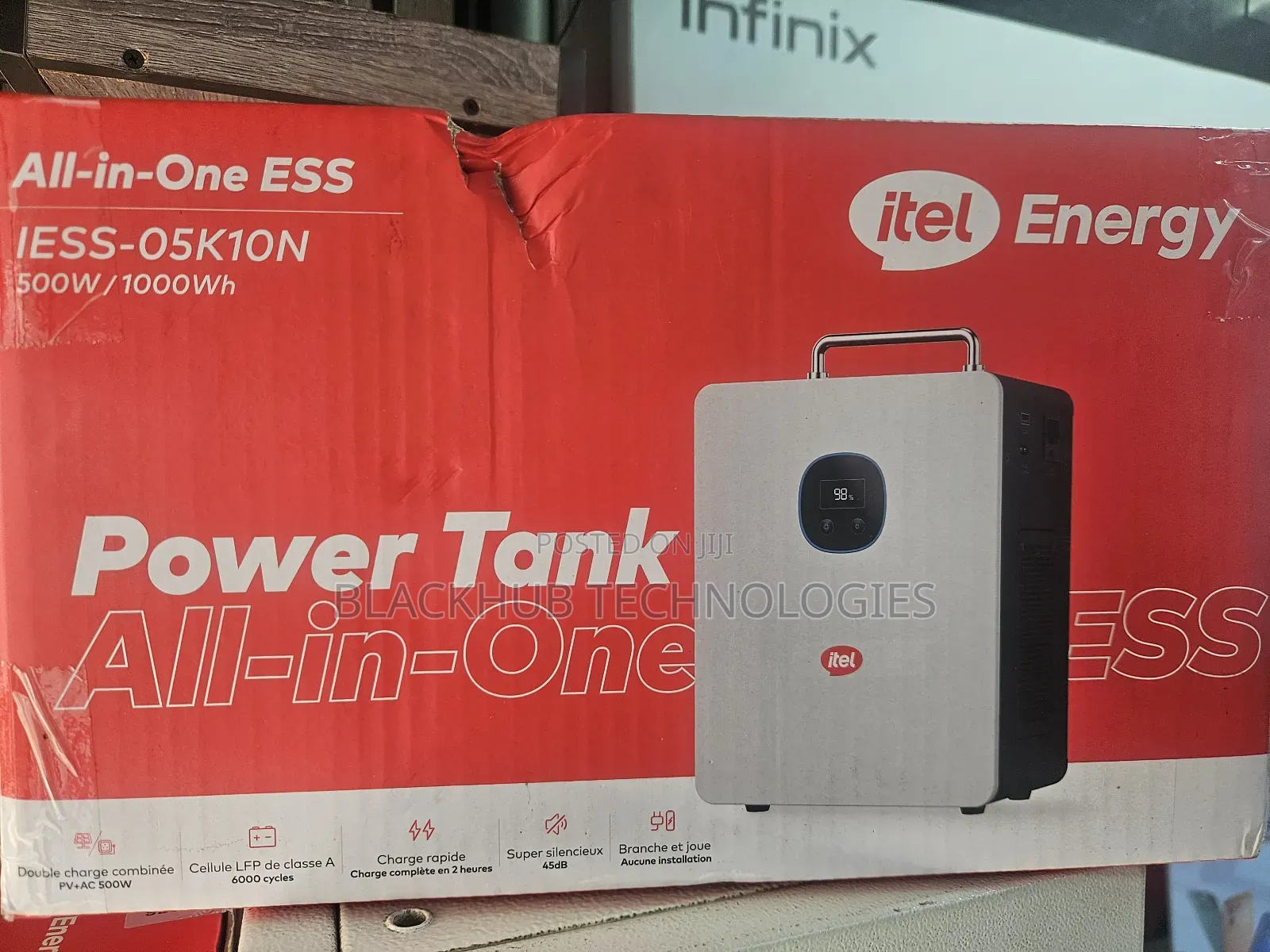 Itel All-in-One Ess Power Tank Iess-05k10n 500w/1000wh Lithium Battery