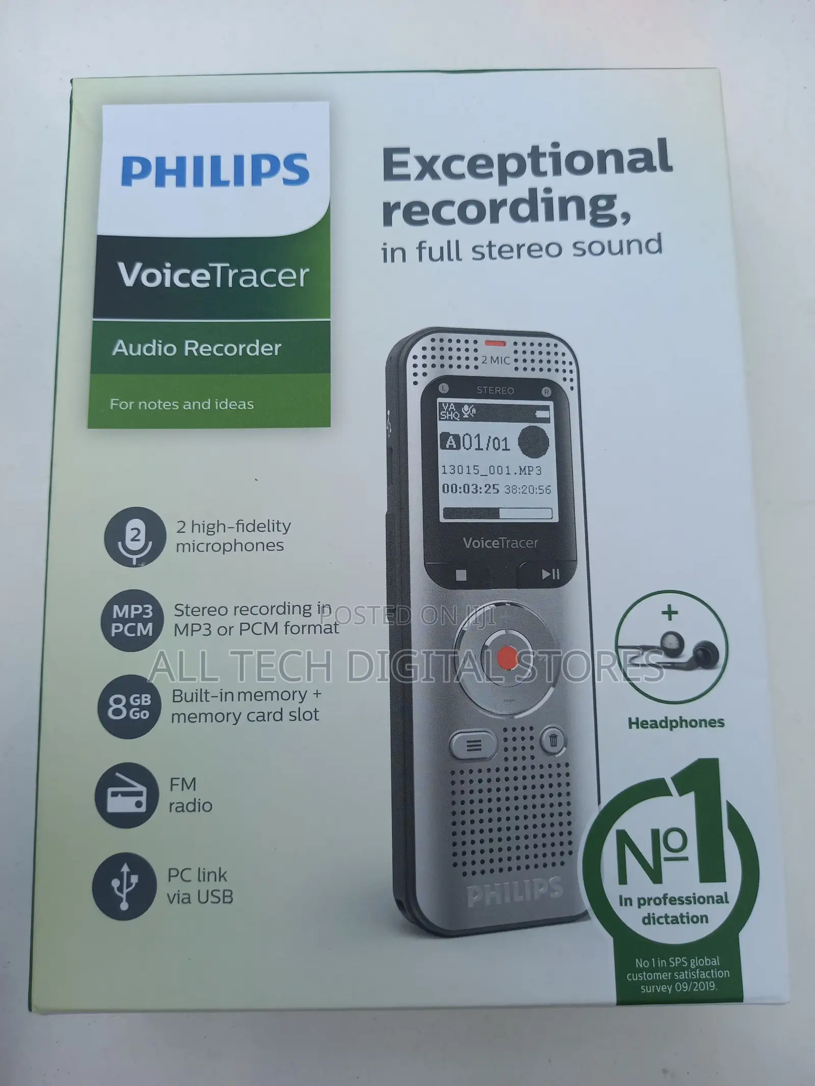 Philips Voice Tracer and Audio Recorder Dvt2050