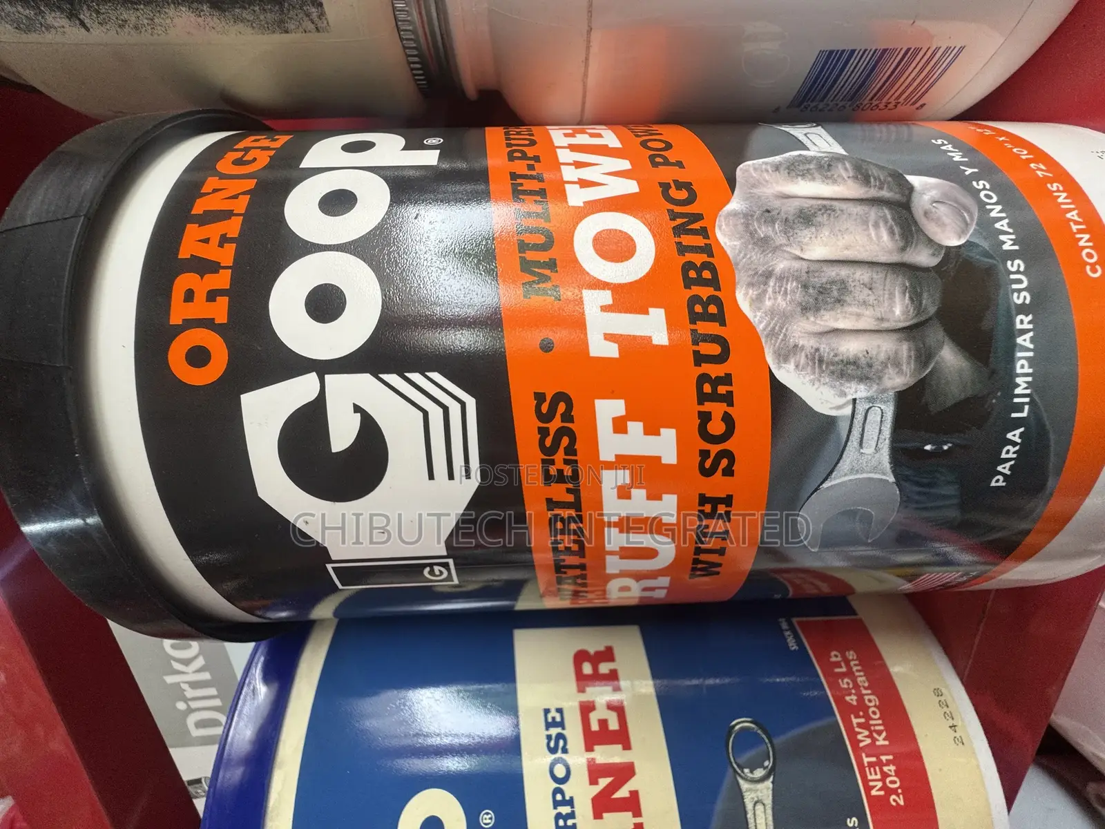 Orange Goop Ruff Towels.