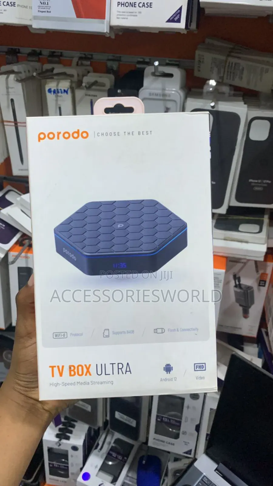 Porodo TV Box Ultra High Speed Media Streaming
