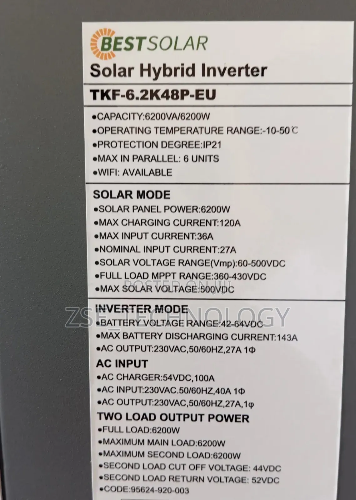 6.2kva Hybrid Inverter