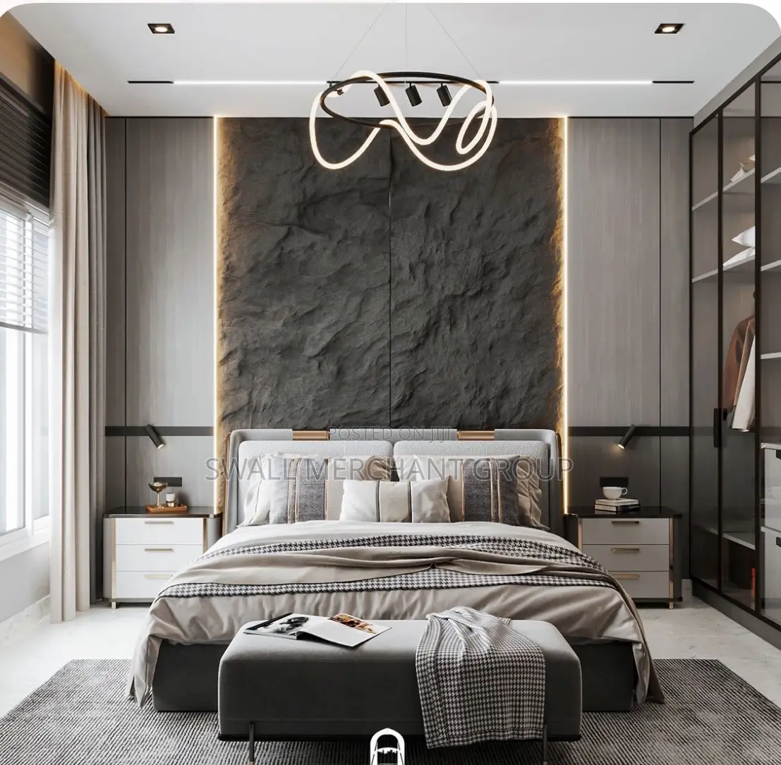 Led Backlit Stone Feature Wall.
