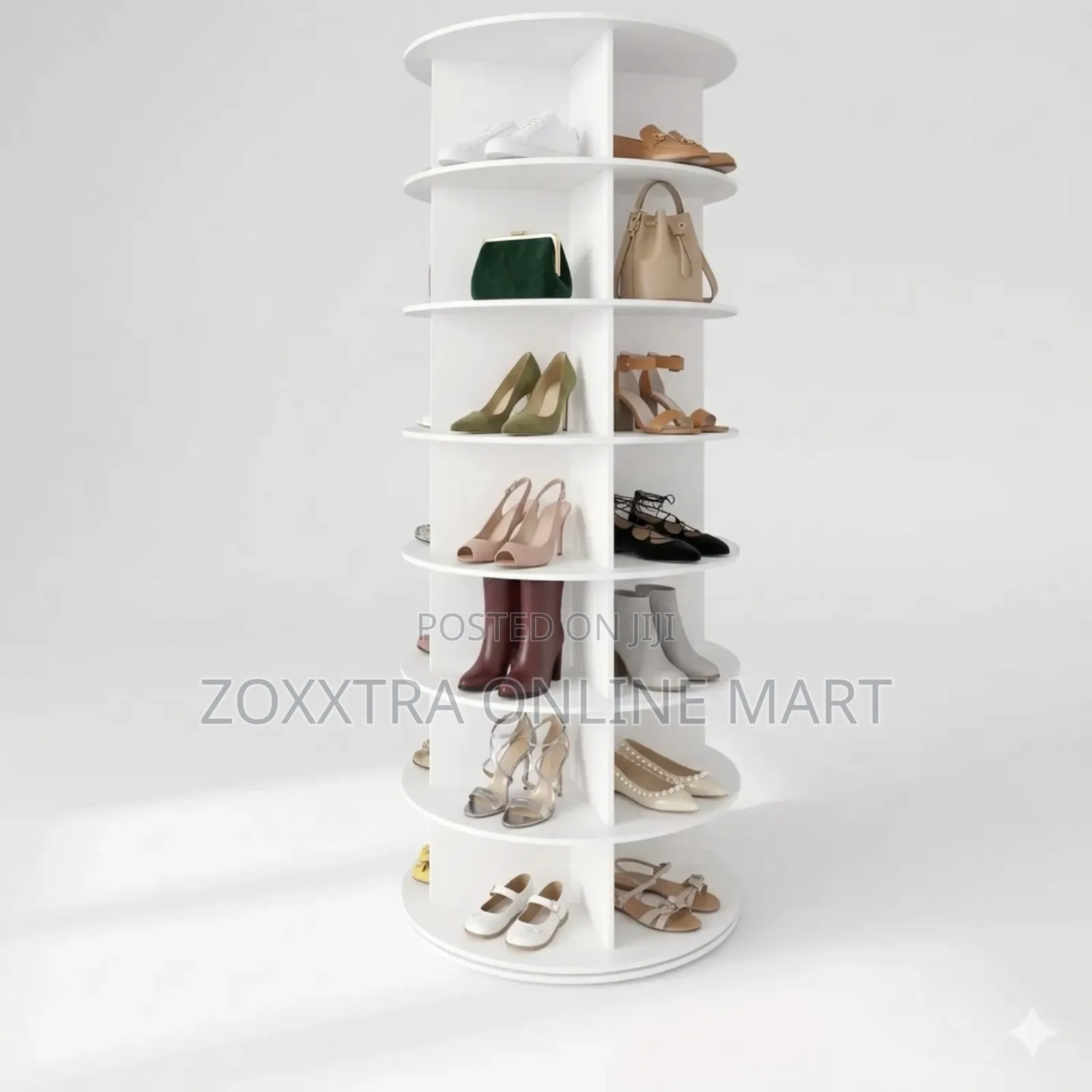 360° 7 Layers Wooden Shoe Rack