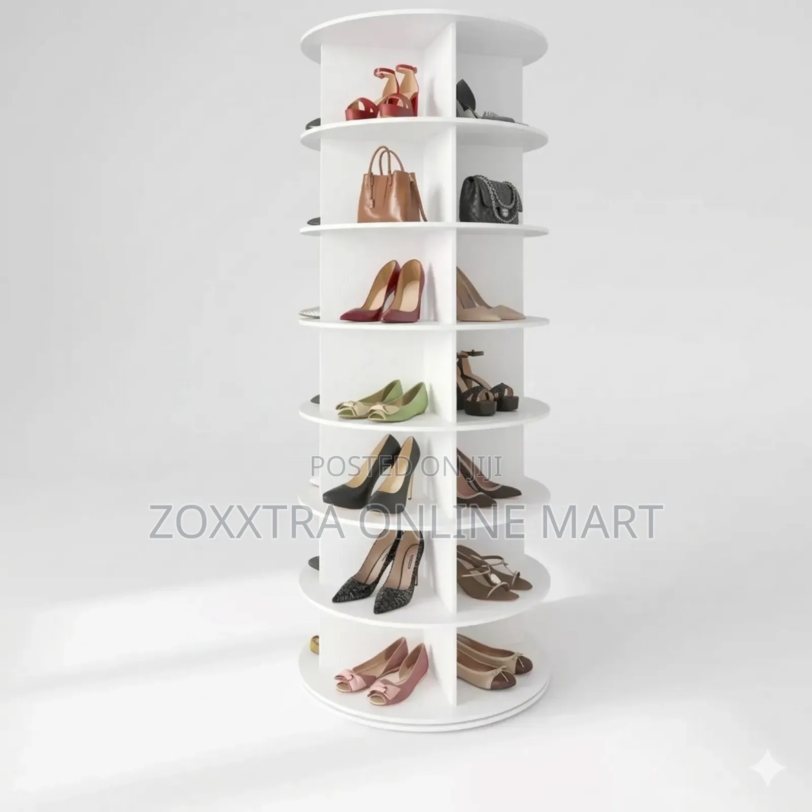 360° 7 Layers Wooden Shoe Rack