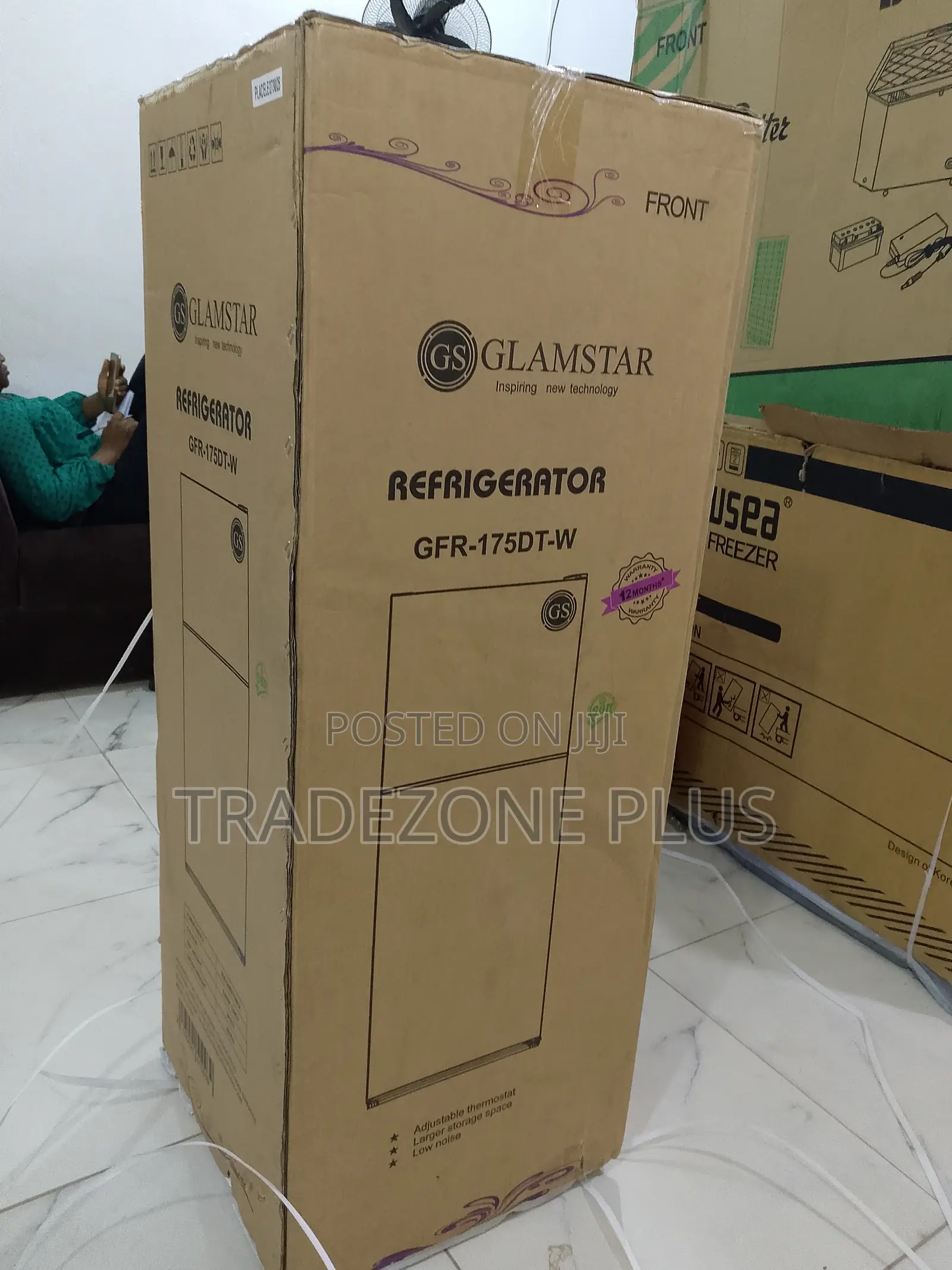 Glasmstar 175l Double Door Refrigerator GFR-175dt-W With Storage