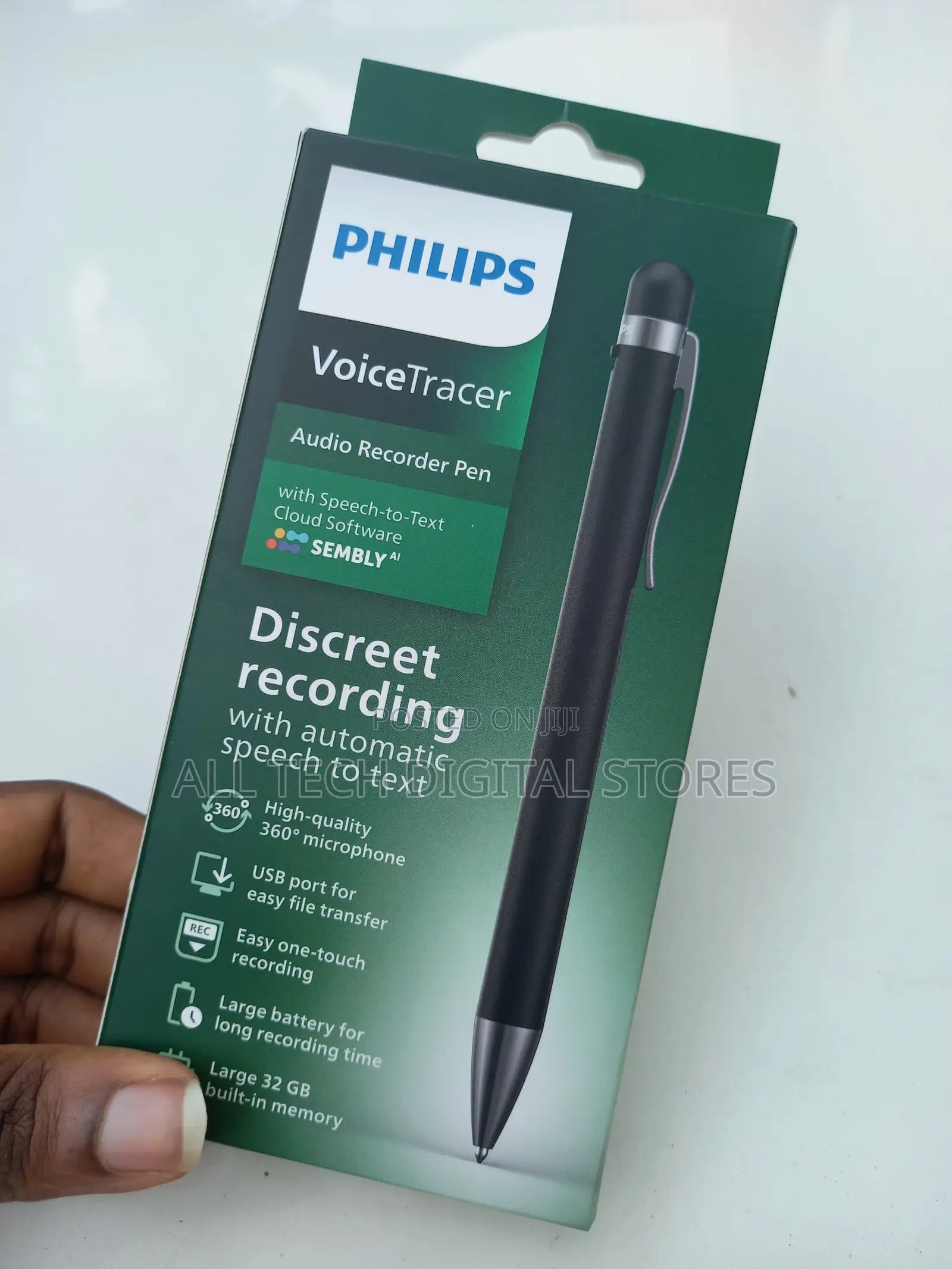 Philips Voice Tracer Audio Recorder Pen With Speech-to-Text Cloud Soft
