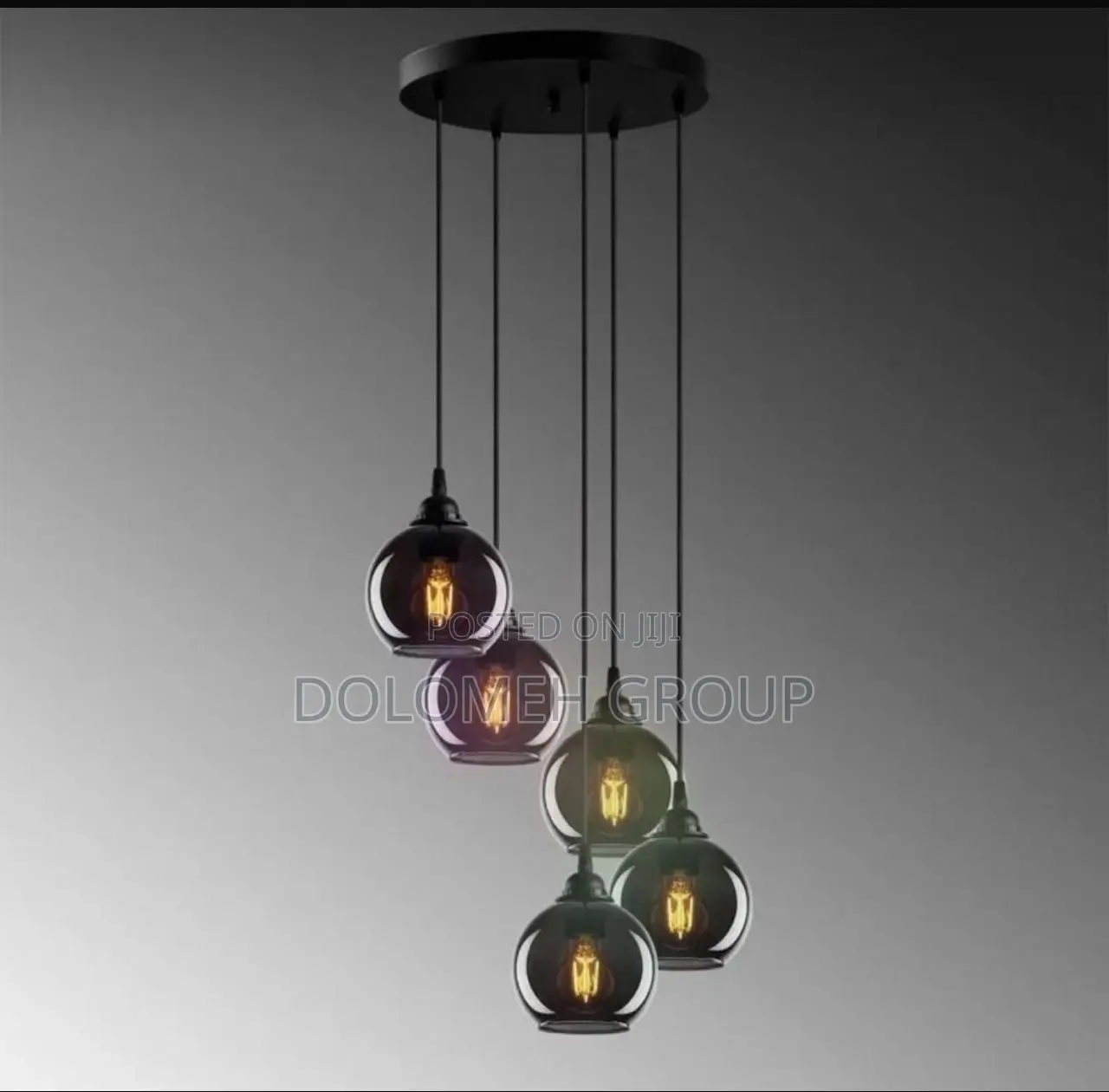5in1 Nordic Glass Chandelier