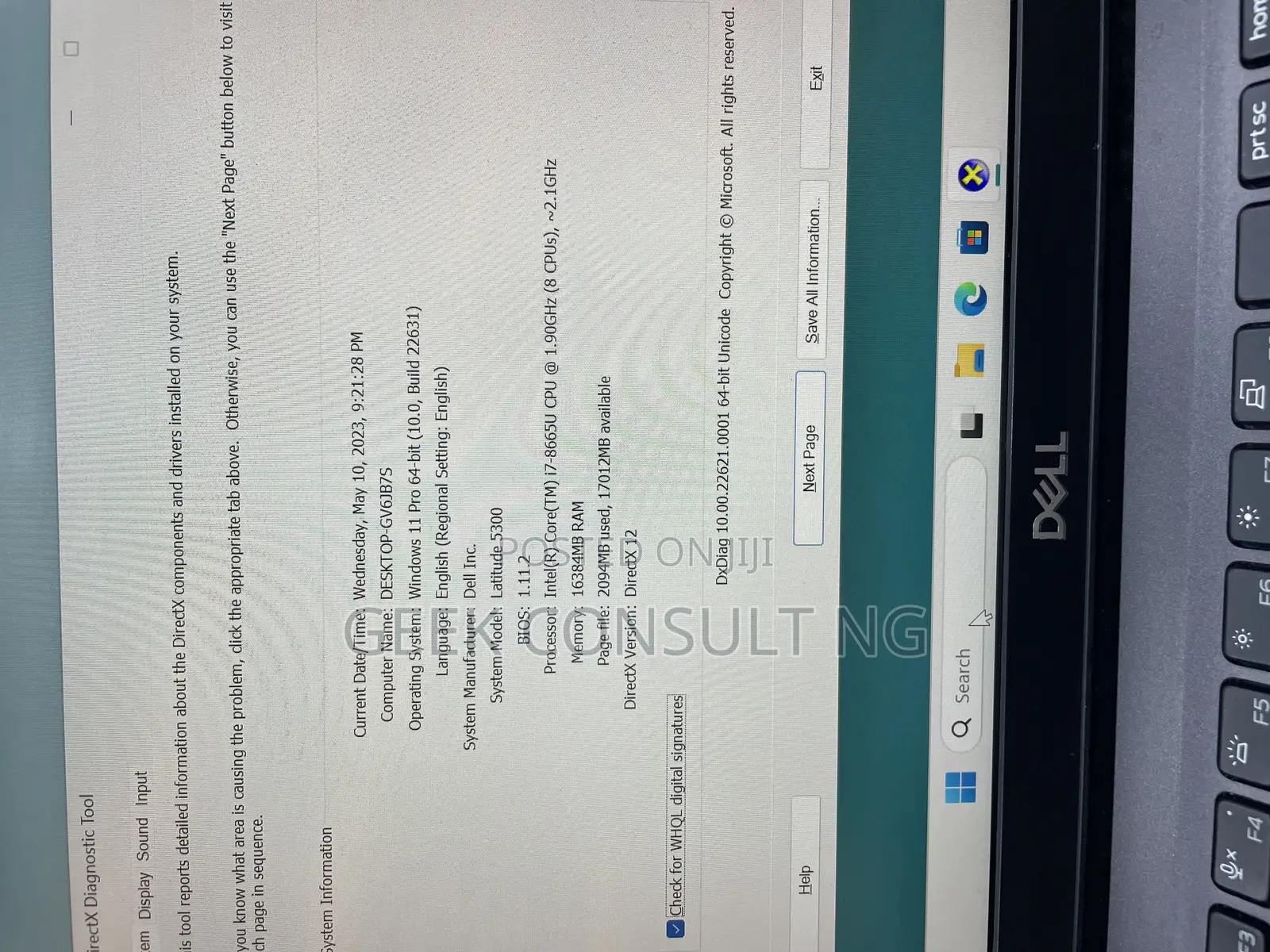 Laptop Dell Latitude 5300 16GB Intel Core i7 SSD 256GB