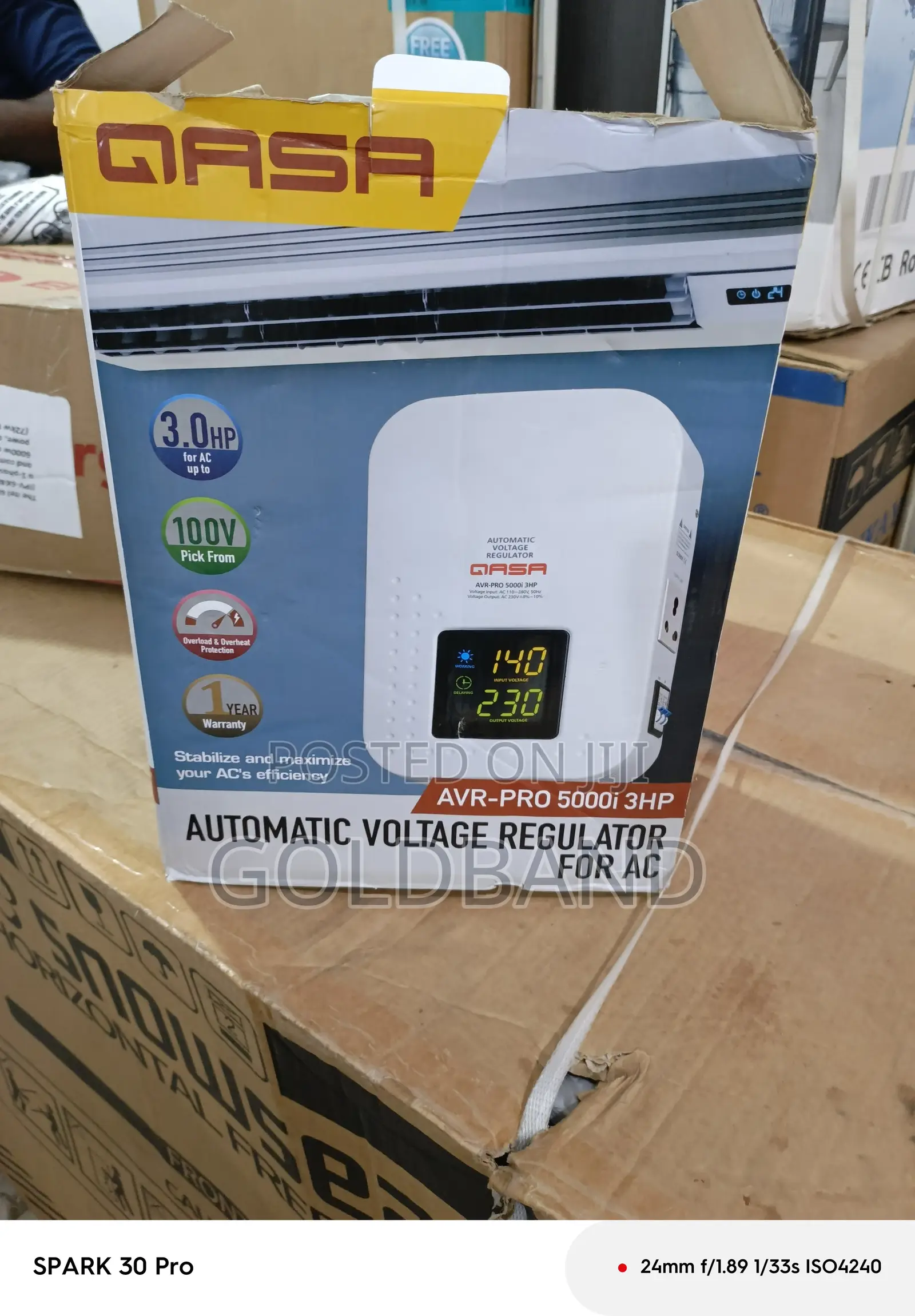 Qasa 5000w 3hp Automatic Voltage Regulator for Ac