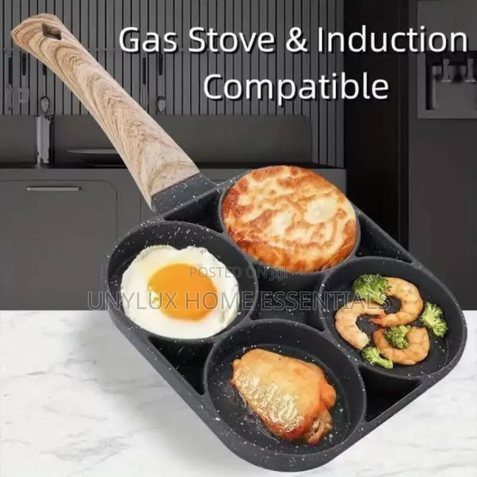 4 Holes Non-Stick Fry Pan