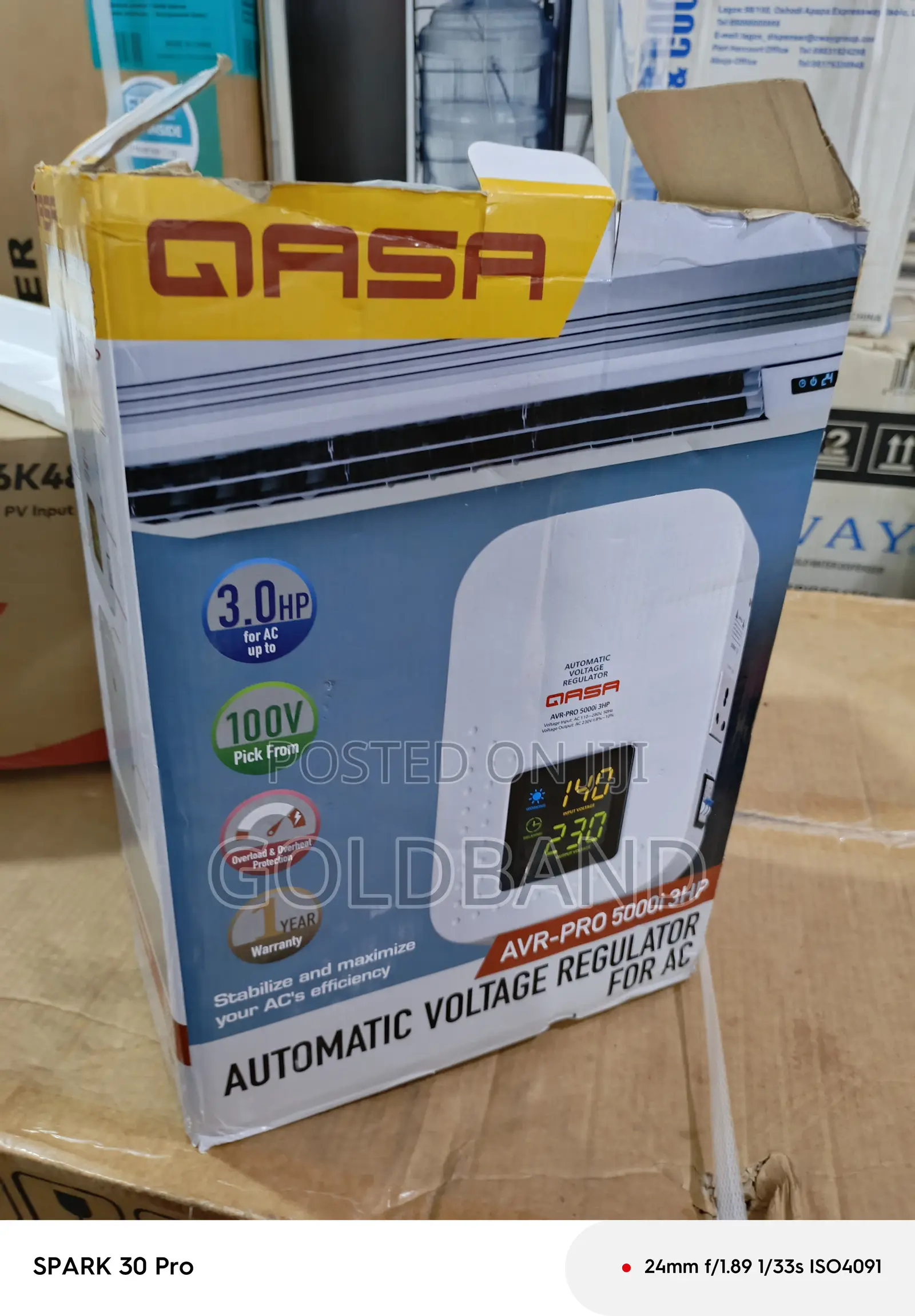 Qasa 5000w 3hp Heavy Duty Voltage Regulator for Ac