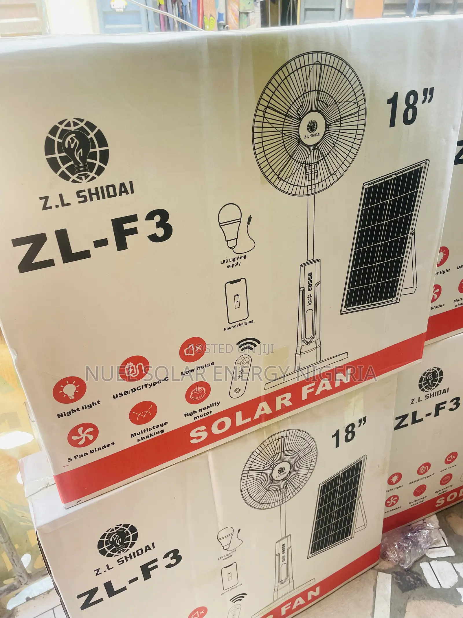 Z.L Shidai Zl-F3 18” Solar Fan
