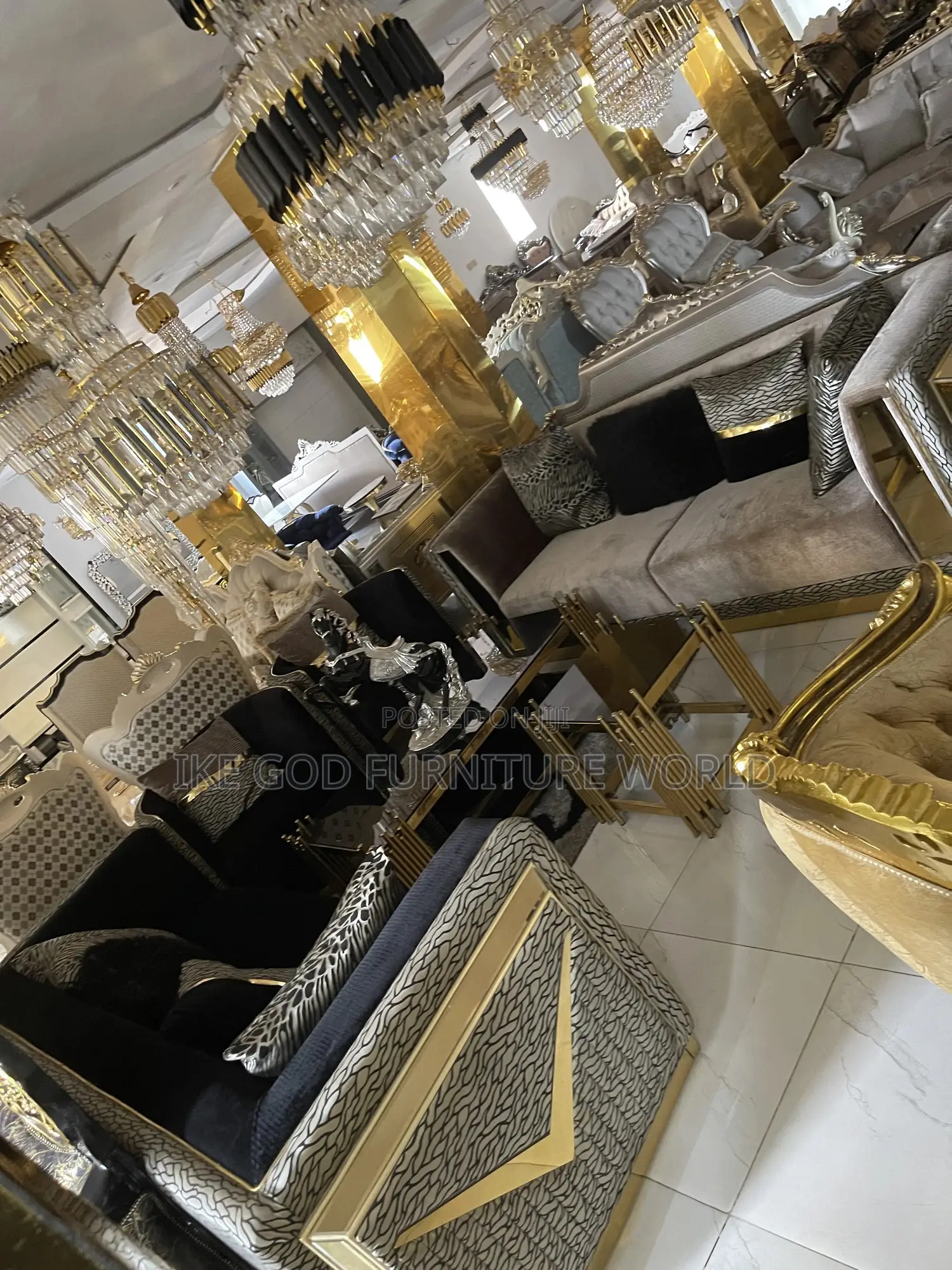Complete Set of High Classic Imported Turkey Fabric Sofa Cha