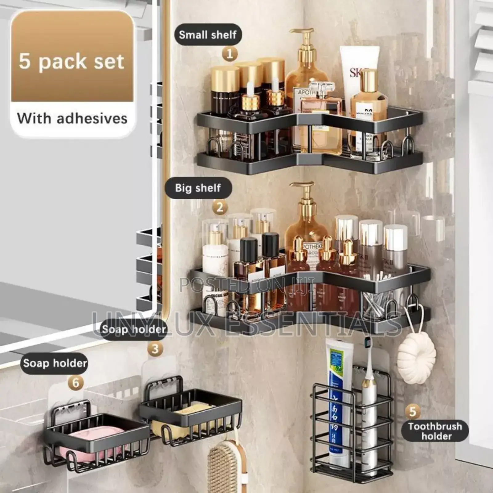 5in1 Shower Candy Shelf/Rack
