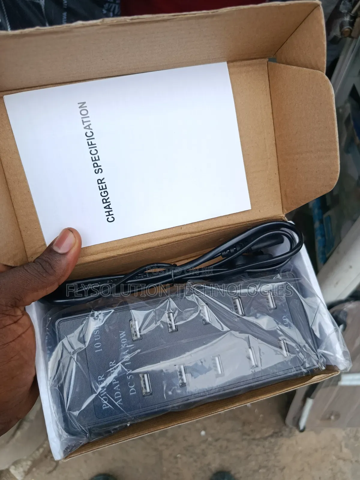 50w High Capacity 10 Ports Multi-Usb Power Adapter