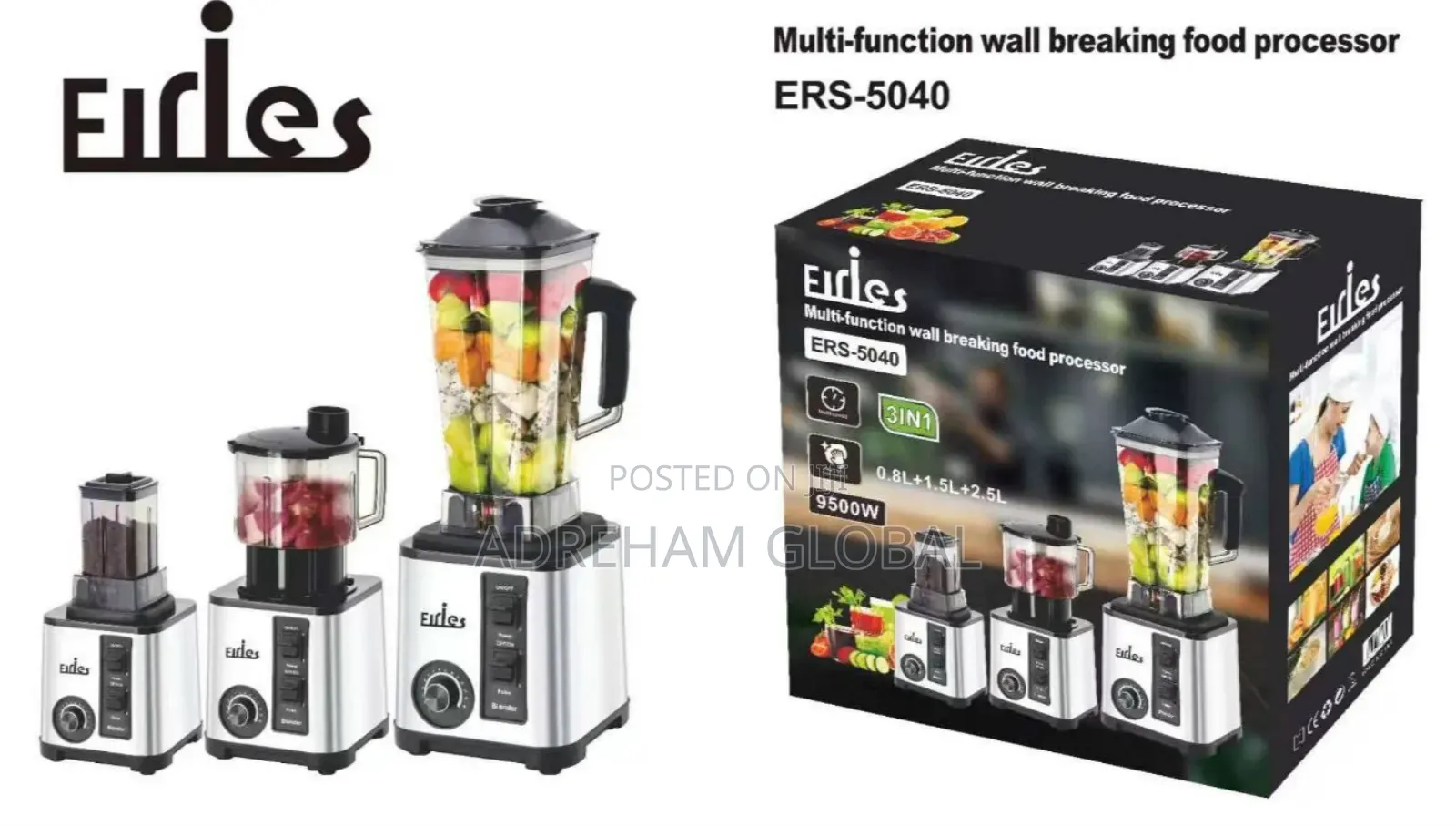3 in 1 Eiries Blender 
Full Copper