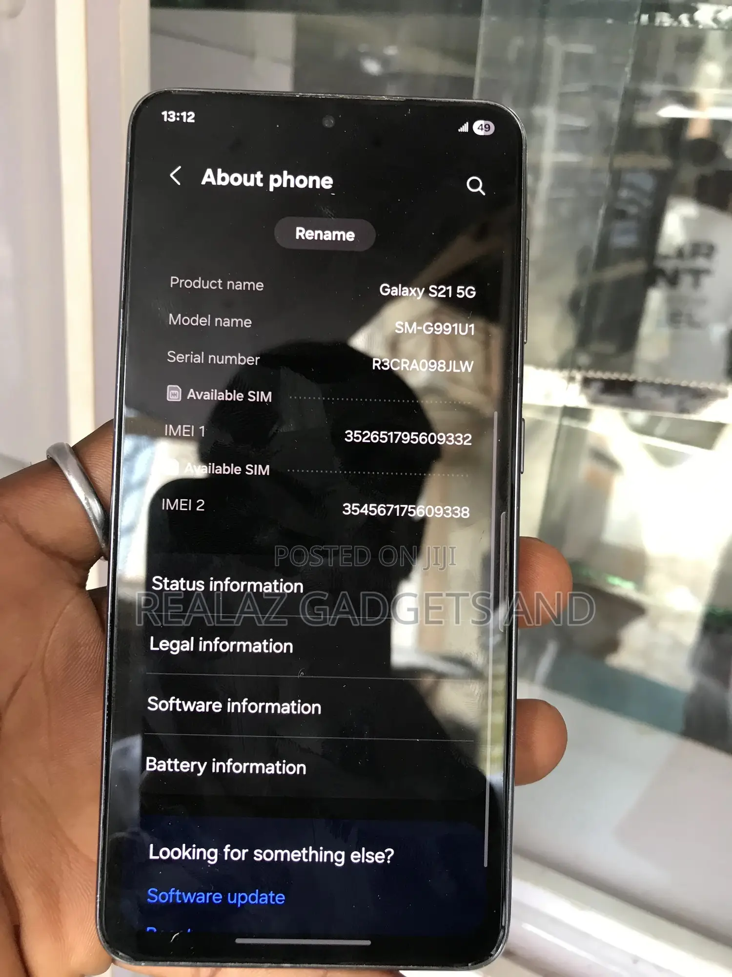 Samsung Galaxy S21 5G 128 GB Black