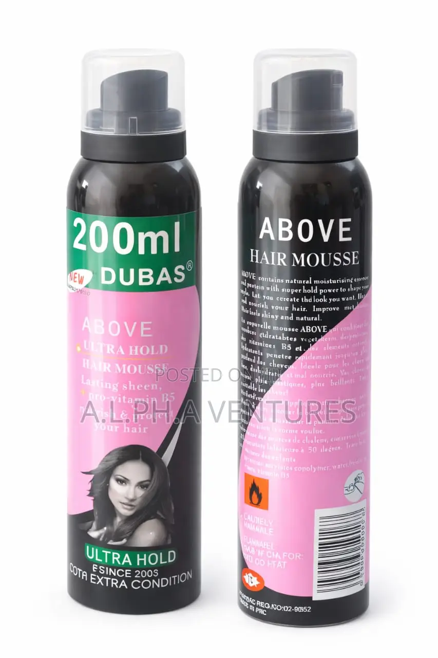 Dubas Above Oil Sheen Hairspray Ultra Hold Hair Mousse Hold 200ml