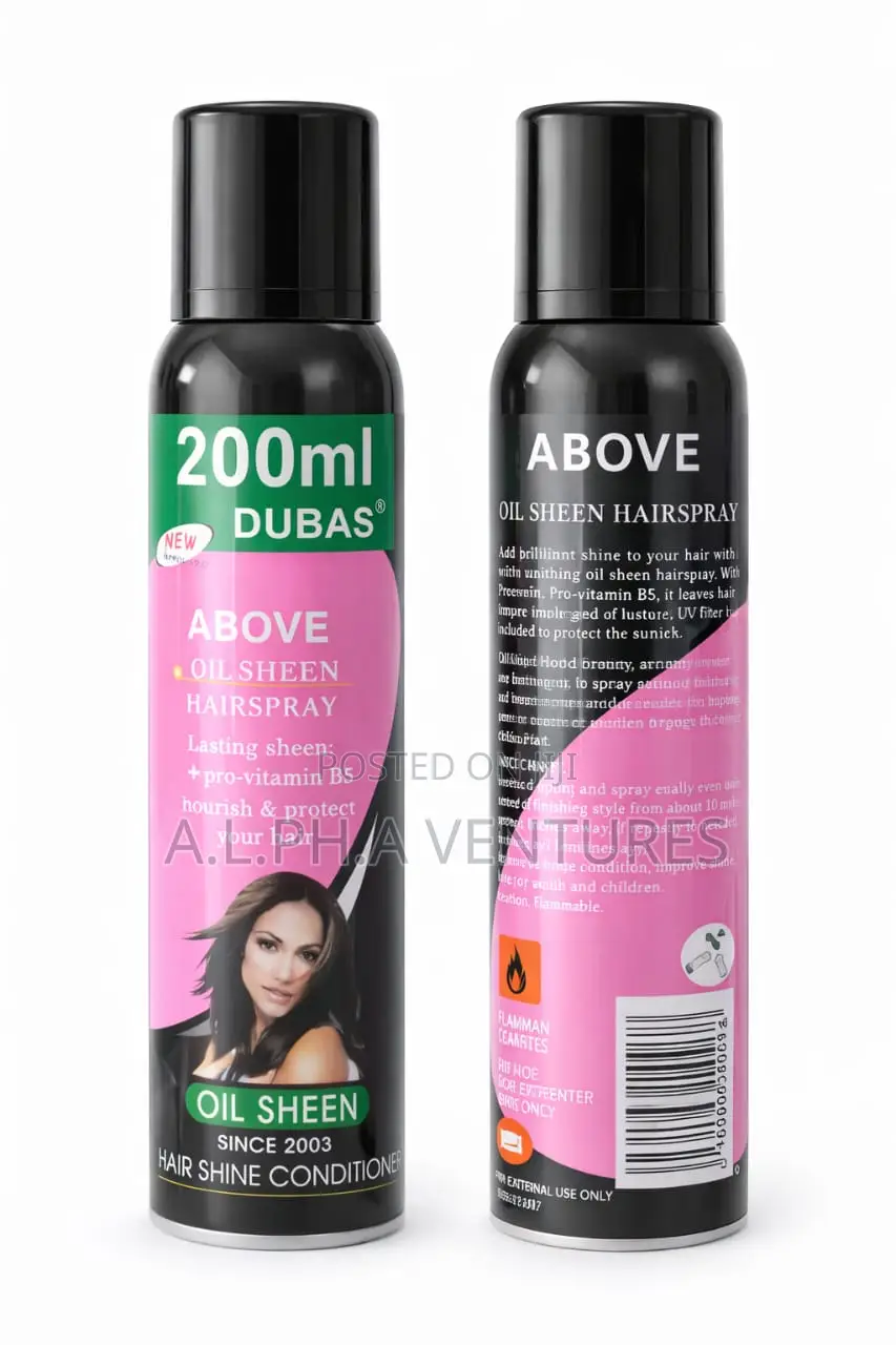 Dubas Above Oil Sheen Hairspray Ultra Hold Hair Mousse Hold 200ml