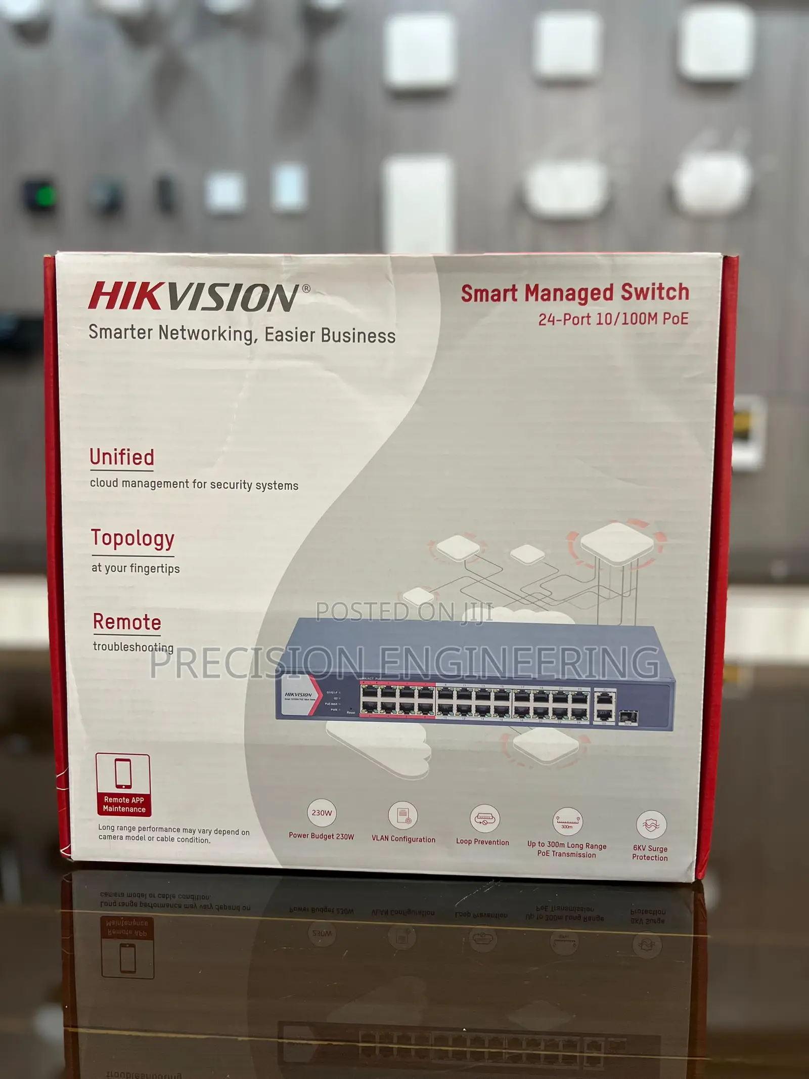 Hikvision Ds-3e1326p-ei/M 24 Port Fast Ethernet Smart Poe Switch