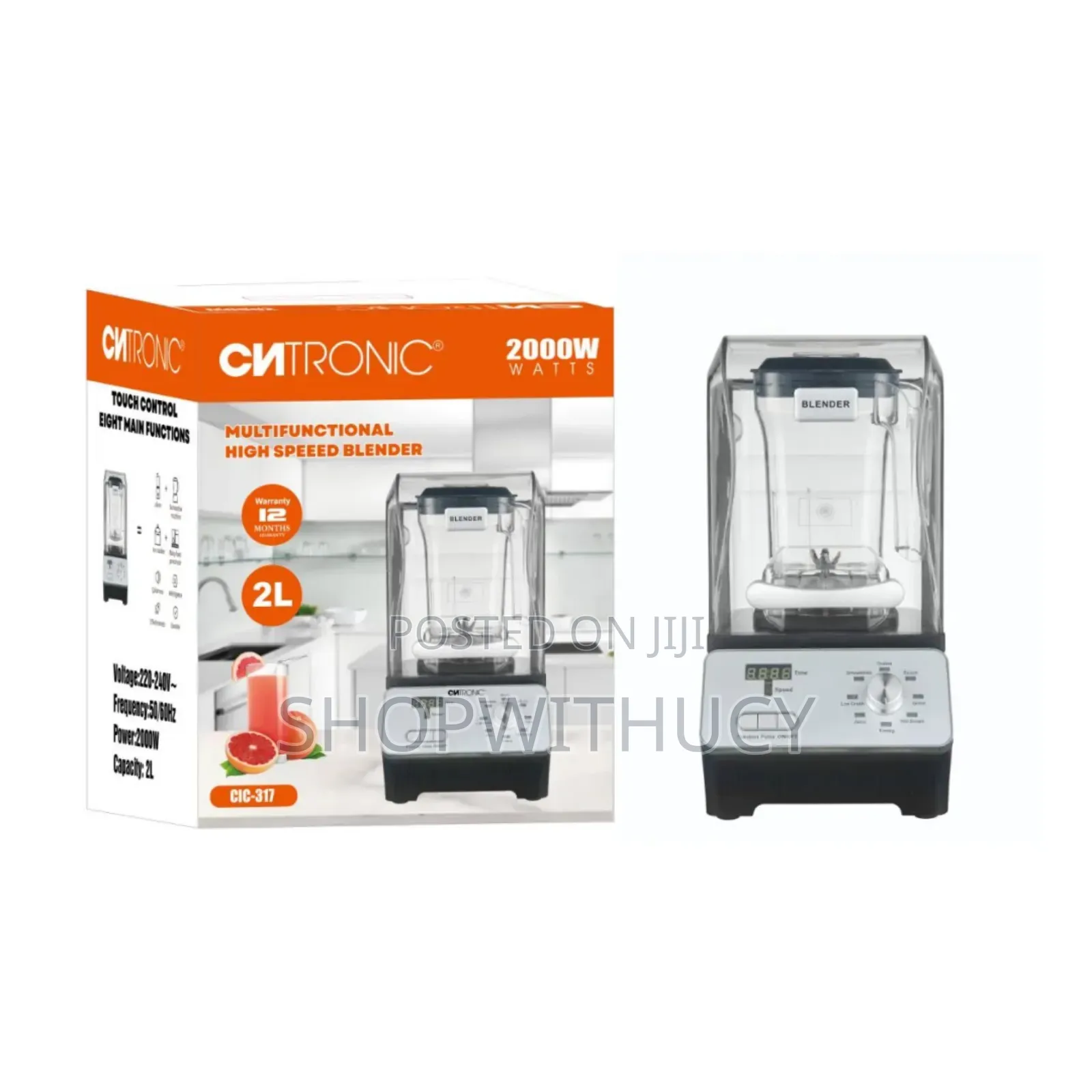 Sound Proof 2000w Multifunctional High-Speed Vacuum Blender.