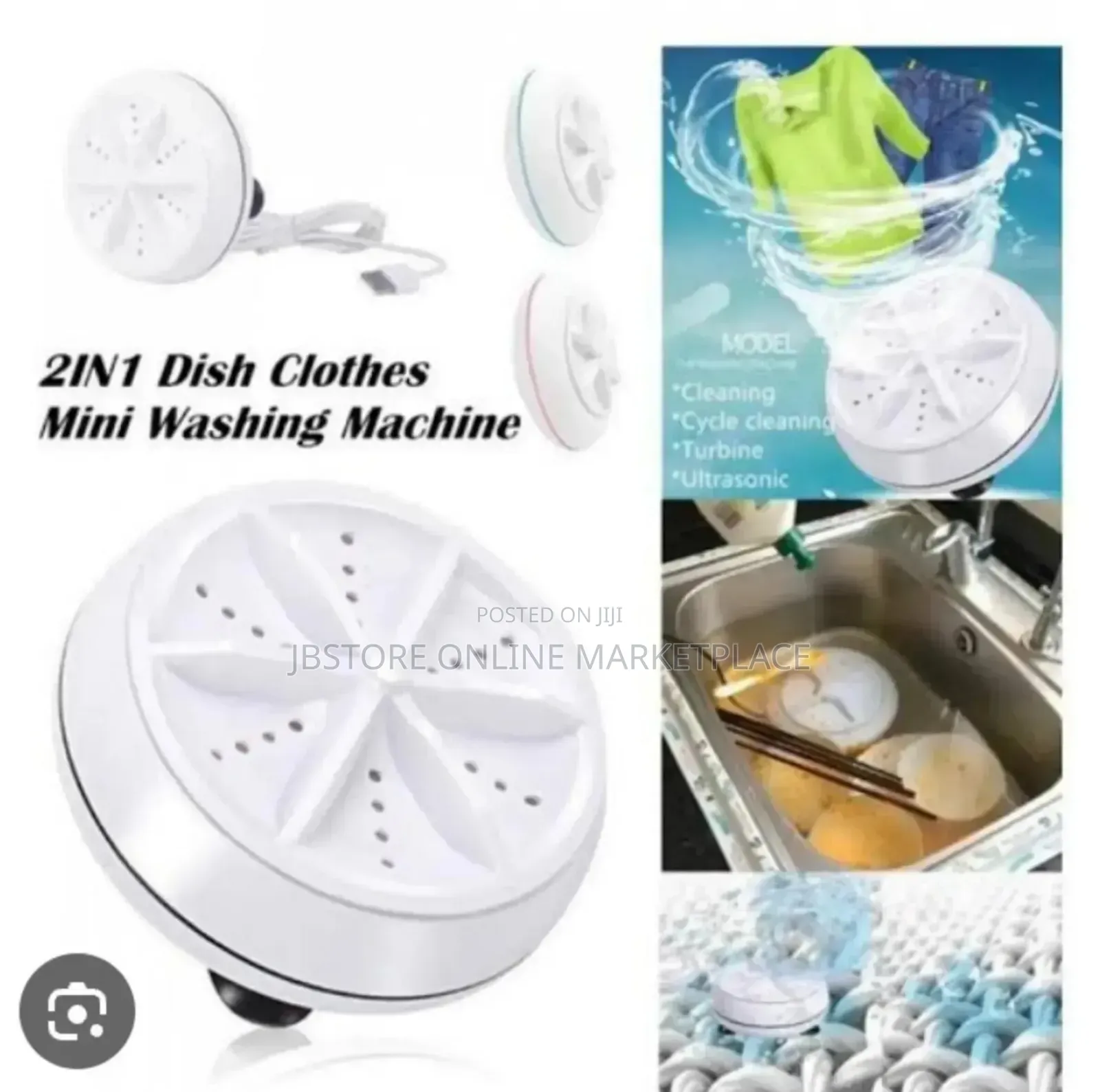 Ultrasonic Turbine Washing Machine Used 4 Cleaning Small Laundry Items