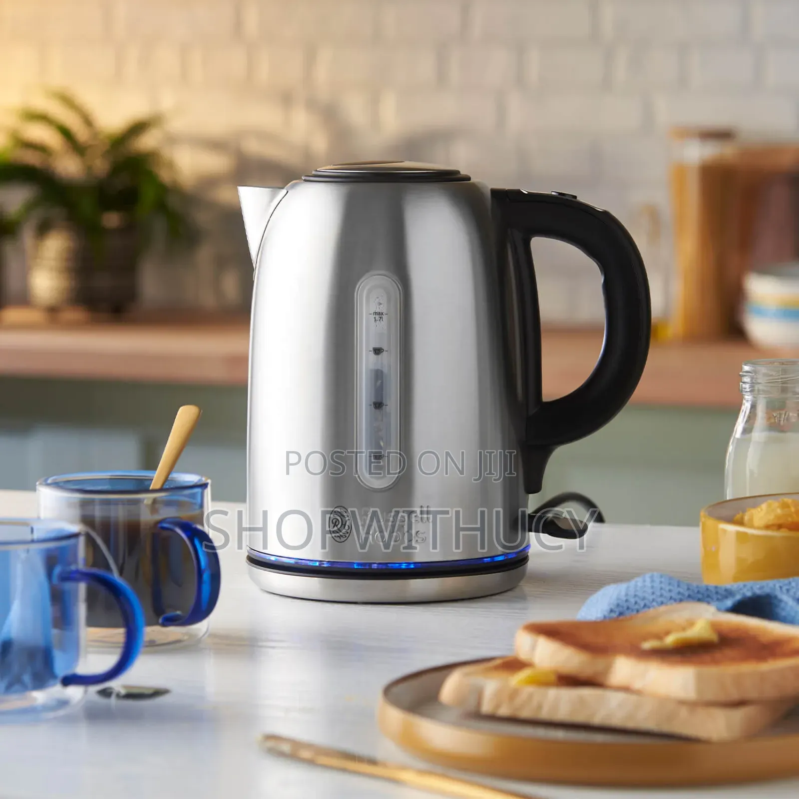 Brushed Stainless Steel 1.7l Cordless Kettle (Quiet Fast Boil)