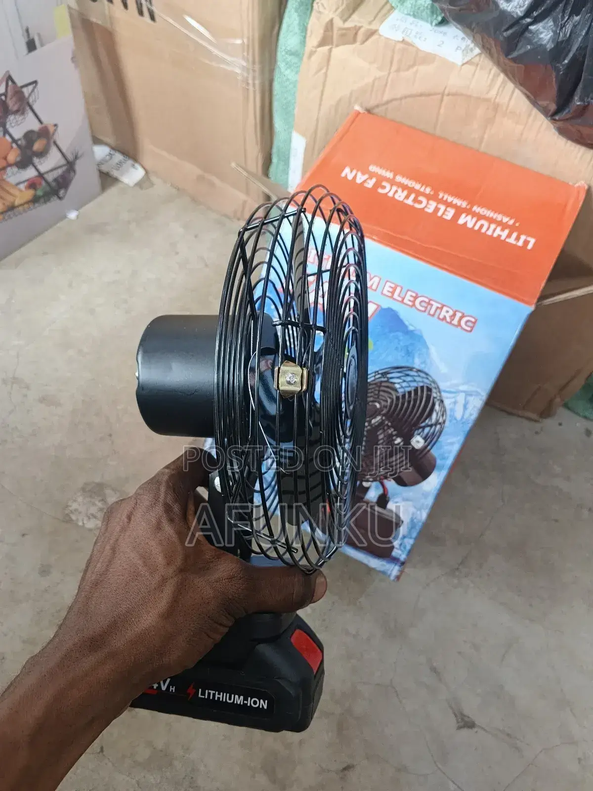 Lithium Rechargeable Battery Fan Two Batteries