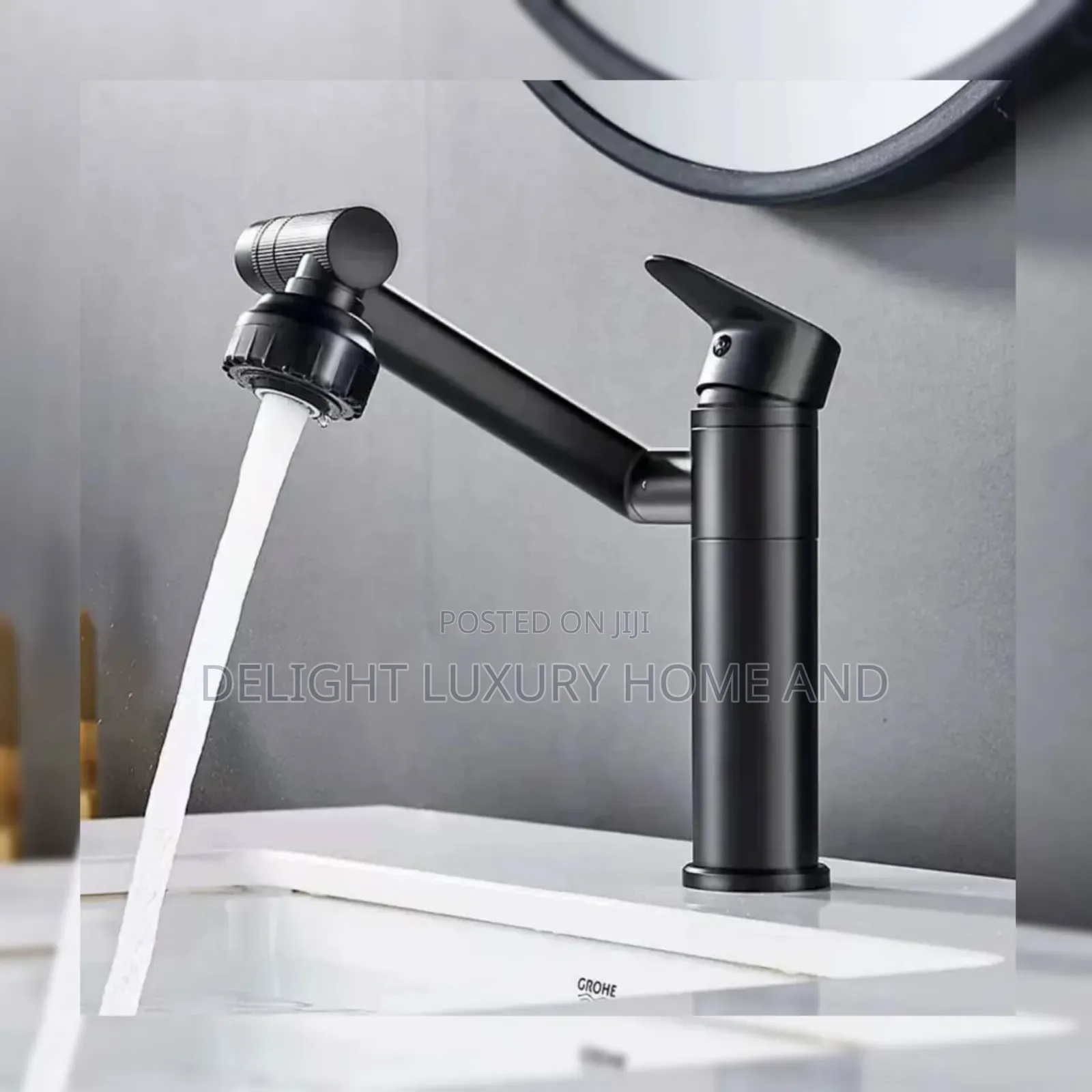 Black Flexible Basin Mixer