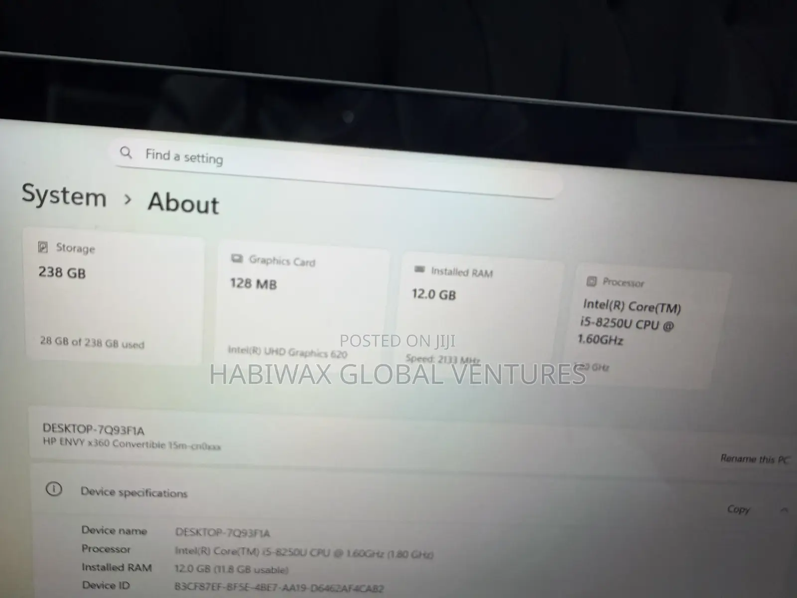 Laptop HP Envy X360 15z 12GB Intel Core i5 SSD 256GB