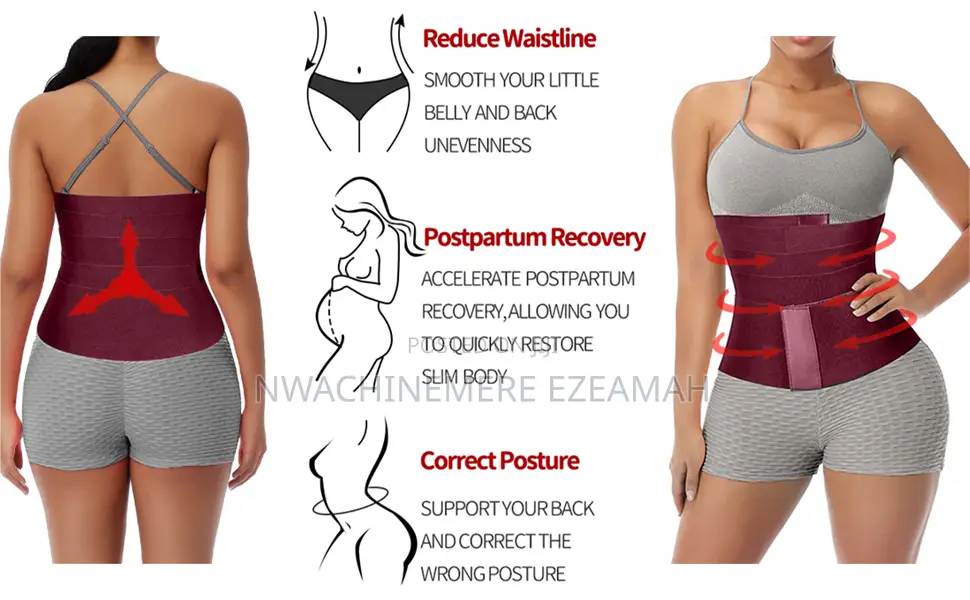 Premium 13cm Waist Trainer /5m Long.Tummy Wrap, Tummy Trimmer Belt