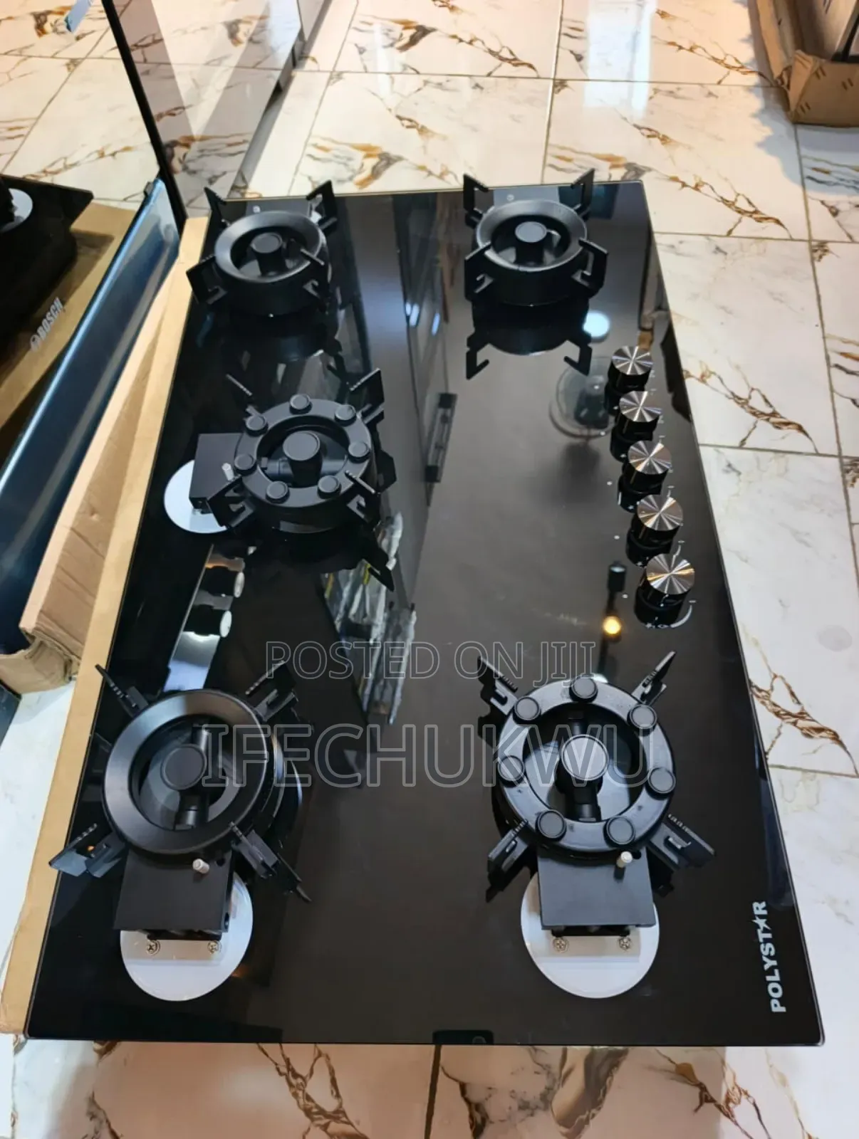 Original Polystar Built-in Premium Flips Up 5 Burners Gas Cooker Hob