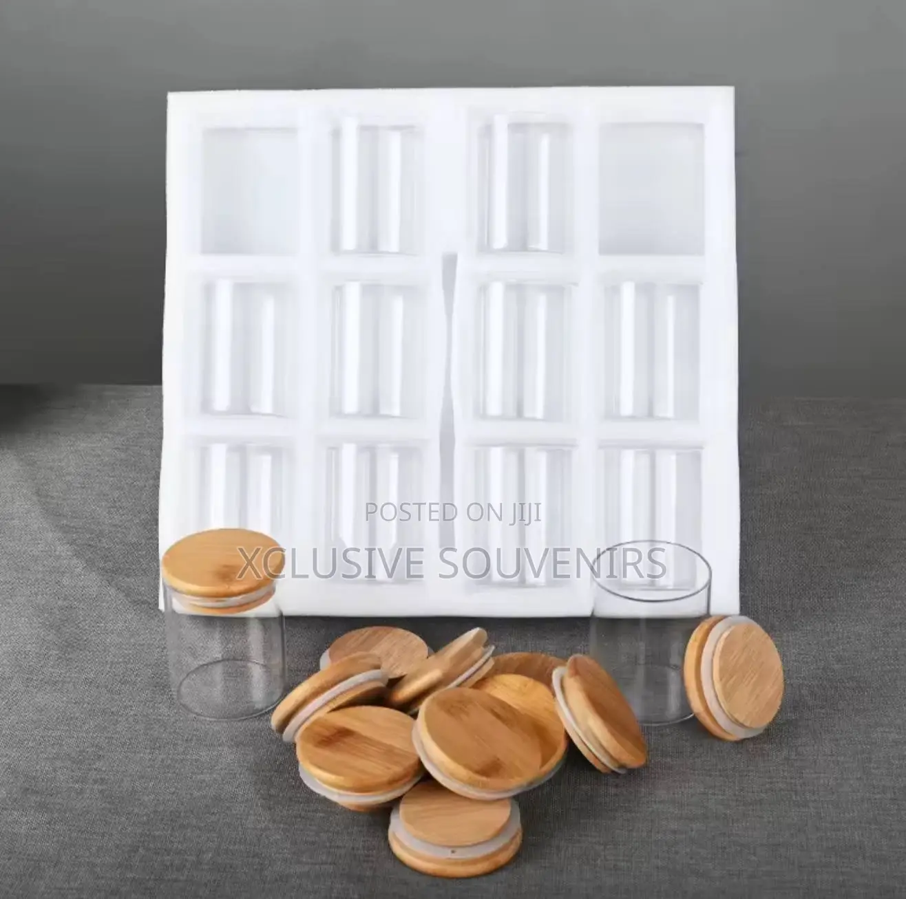 12pcs Heat Resistance Bamboo Cover Sealed Glass Jars Heat