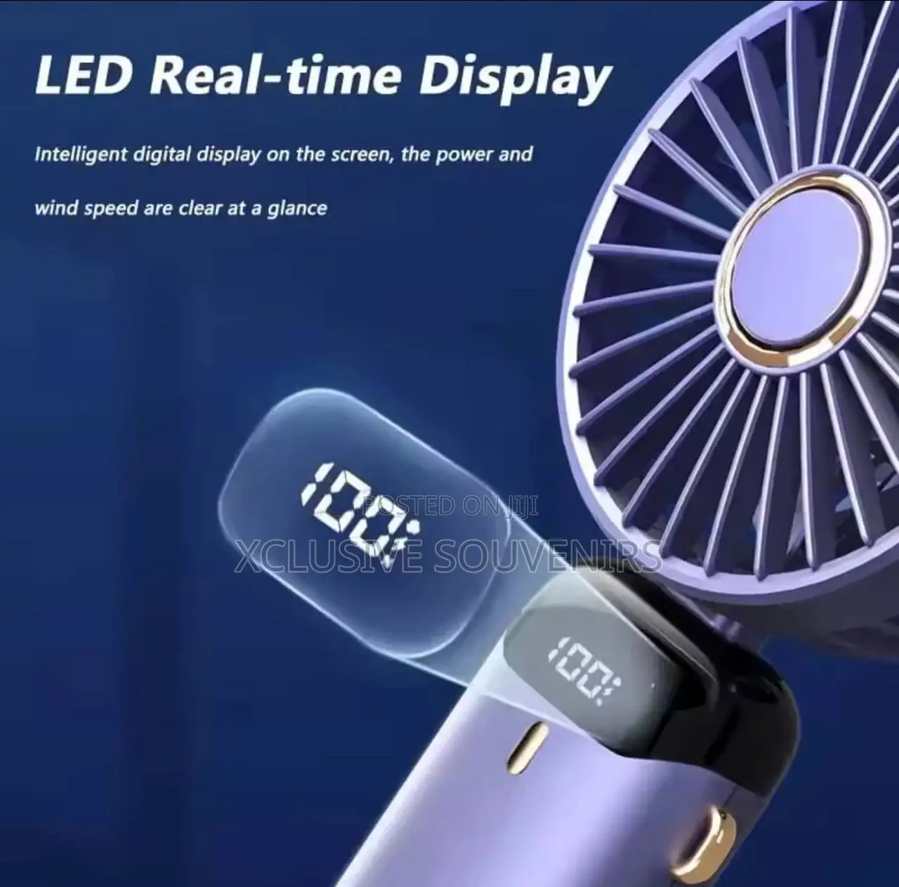 Portable Handheld Mini Fan 3000mah Foldable Neck Hanging Fans 5 Speed