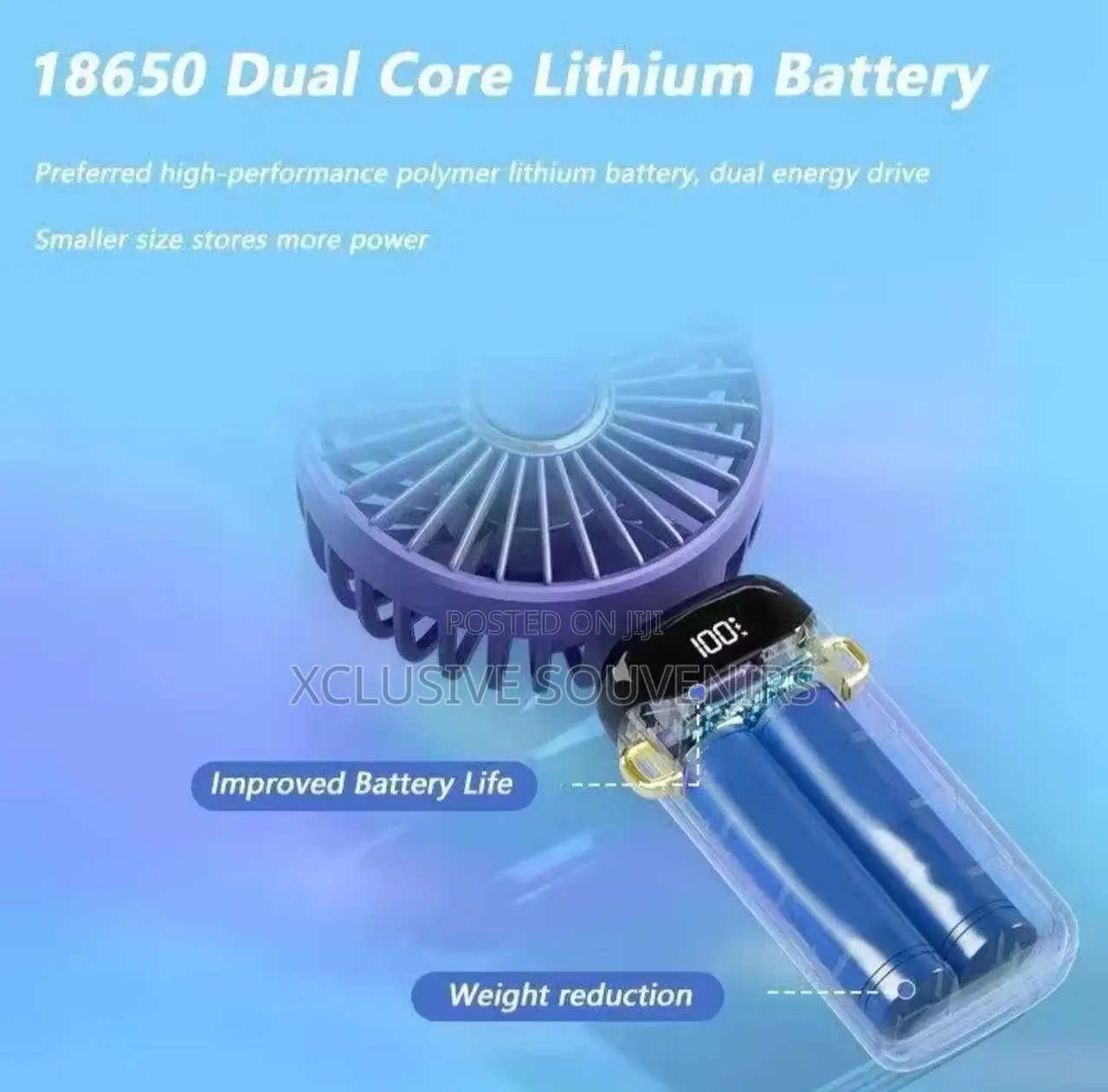 Portable Handheld Mini Fan 3000mah Foldable Neck Hanging Fans 5 Speed