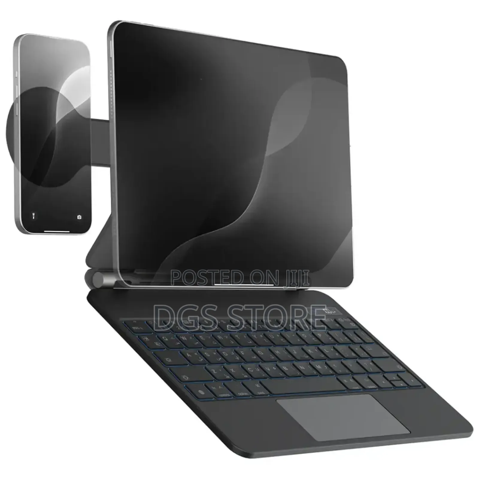 Powerology Wireless Keyboard Case With Magsafe Phone Holder Foripad 10