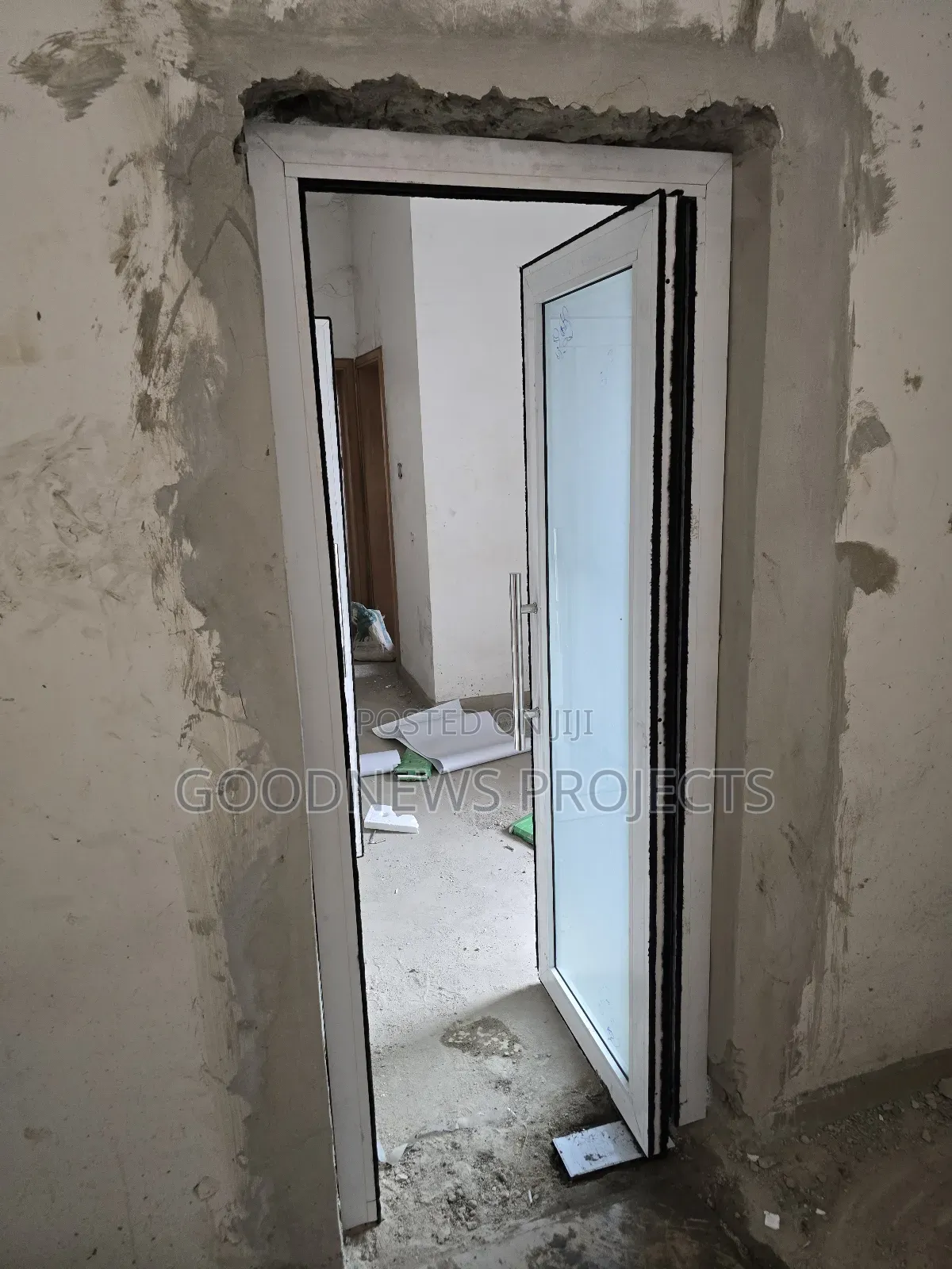 Frosted Aluminium Swing Door