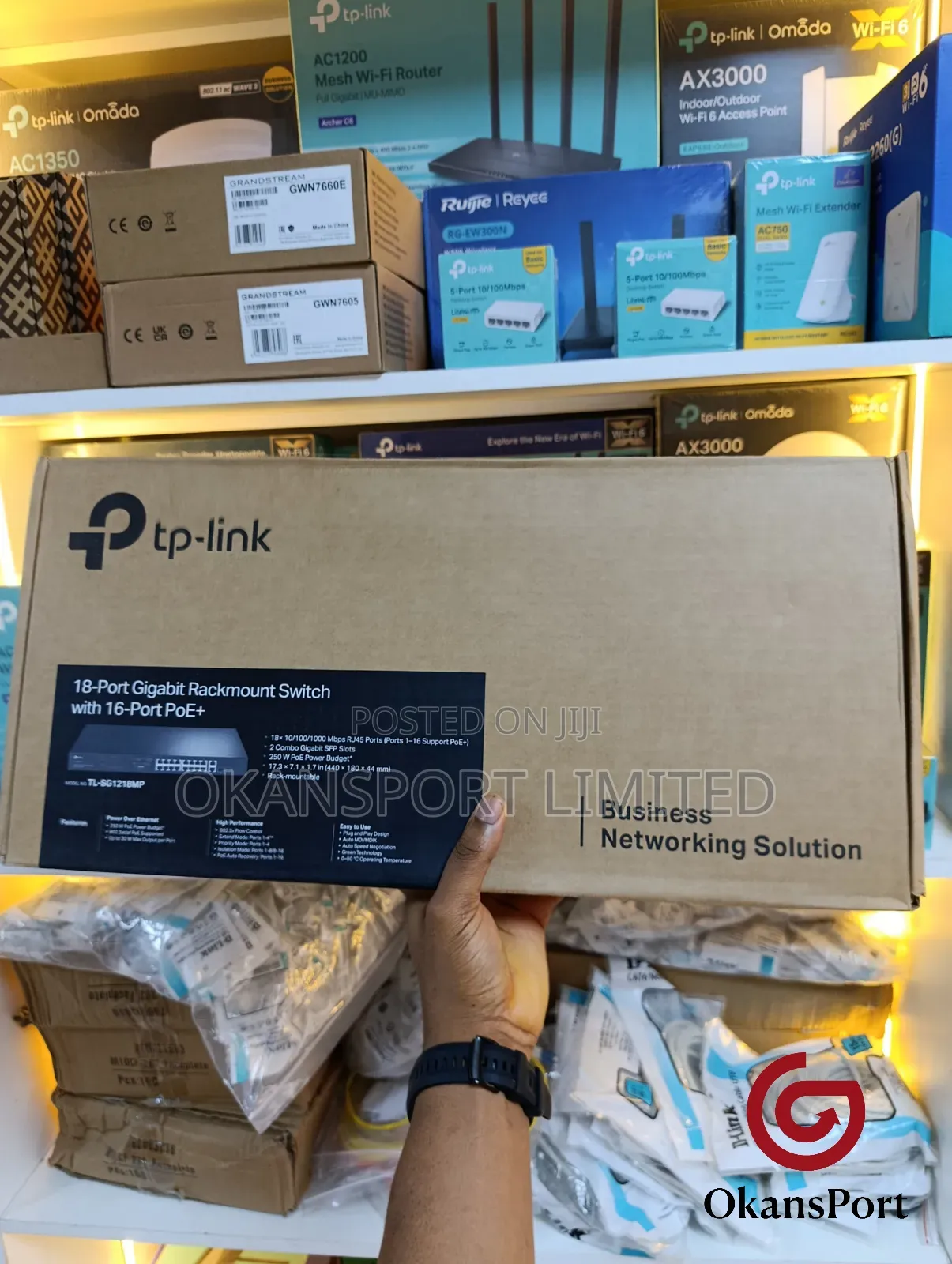 Tp-Link 18 / 16 Port Poe+ Gigabit Switch Sg1218mp Sg1016pe 2 SFP Fiber