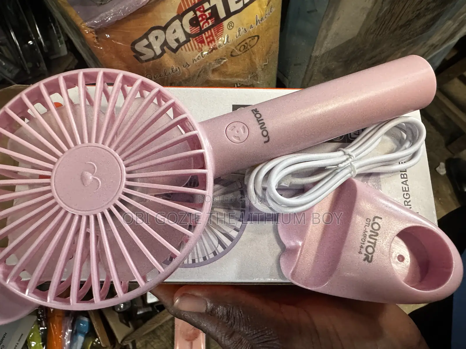 High Quality Lontor 4" Rechargeable Hand Fan Best Seller in Lagos Ojo