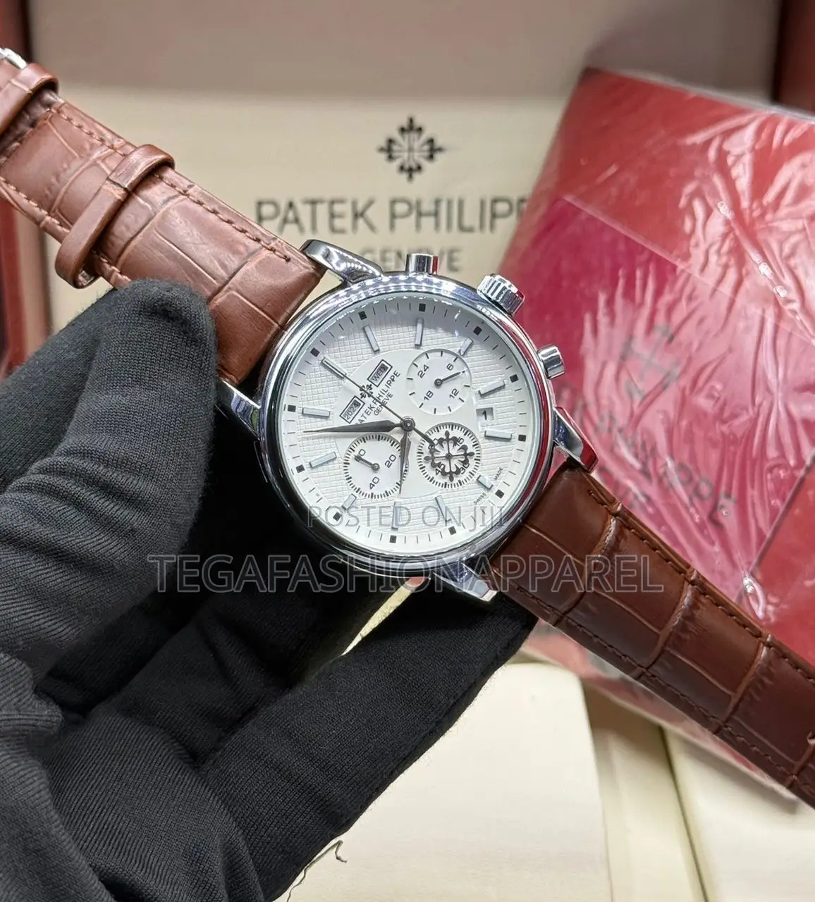 Patek Philippe Genuine Leather Wristwatch
