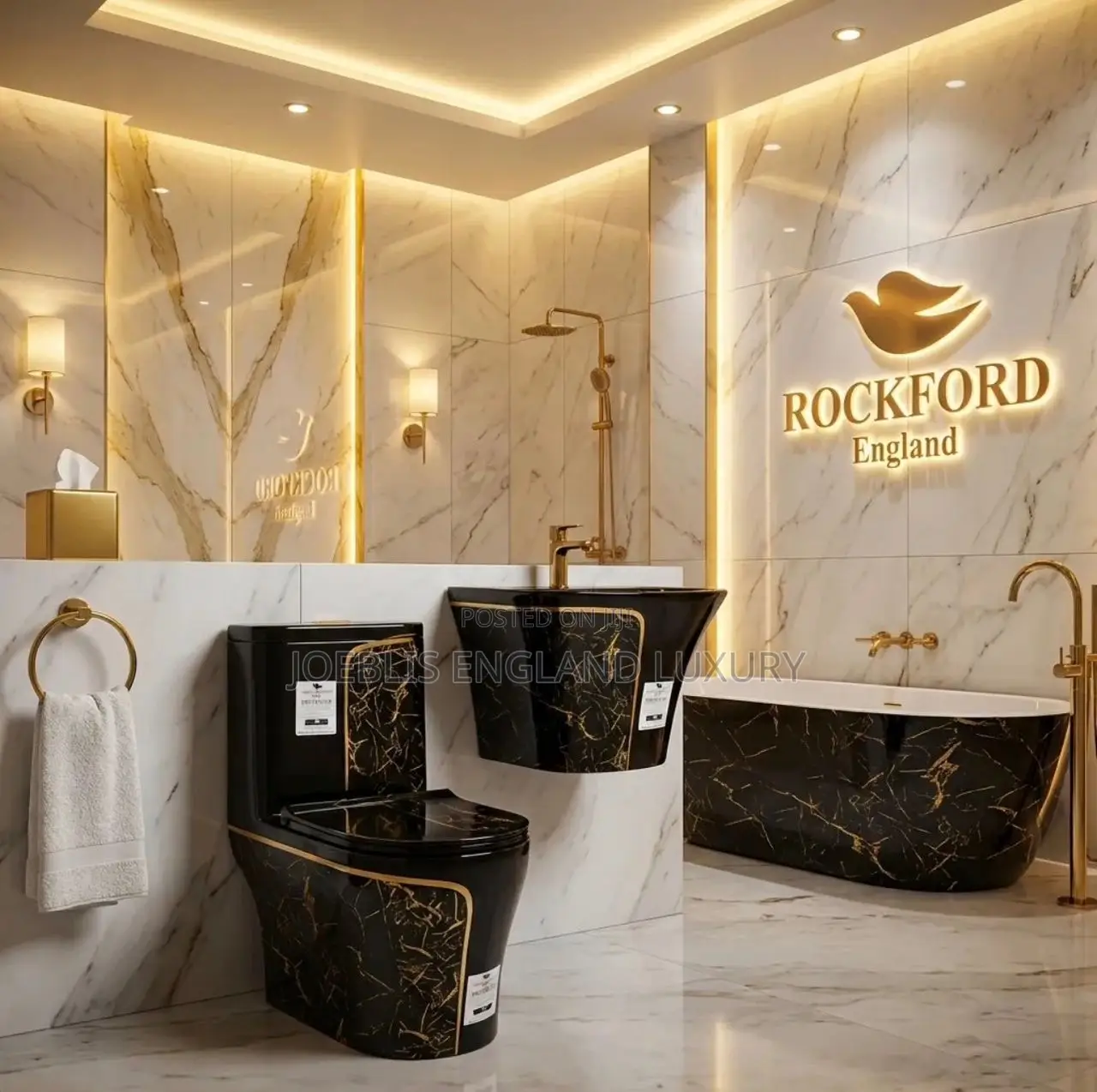 Twyford Wc Black And Gold