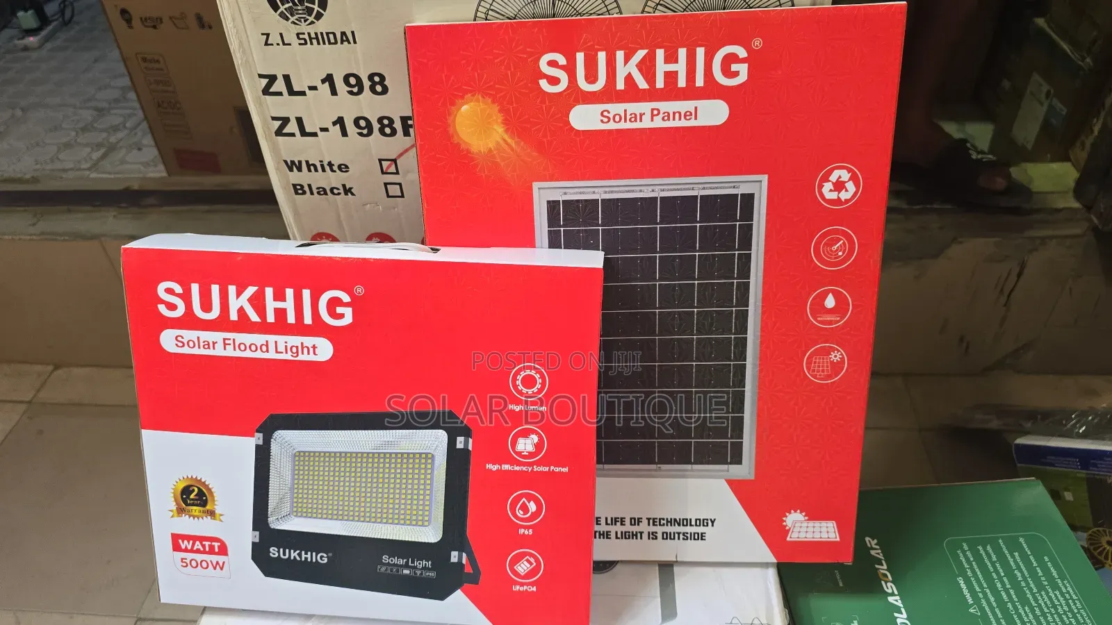 500w Sukhig Solar Flood Light With Solar Panel