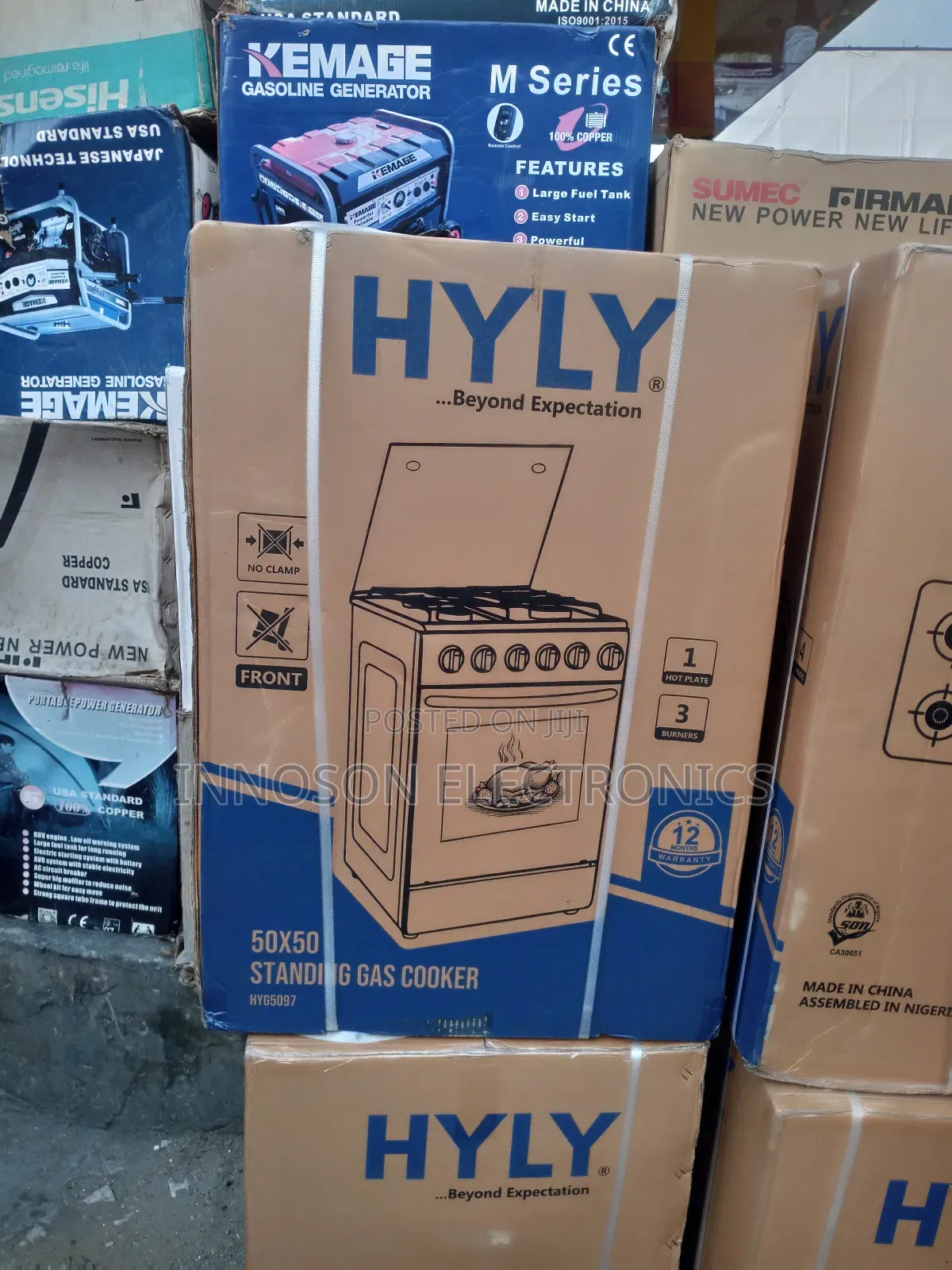 Hyly 50*50 3 In 1 Standing Gas And Oven