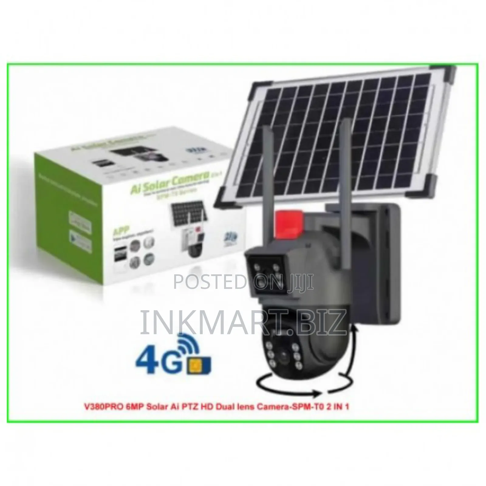 Solar Camera Dual Lens 4g Sim 6mp PTZ V380 Pro