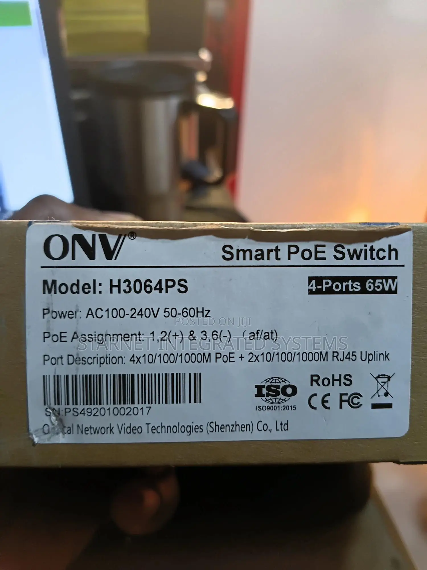 Onv 4 Ports Gigabit Poe + 2 Ports SFP Uplink