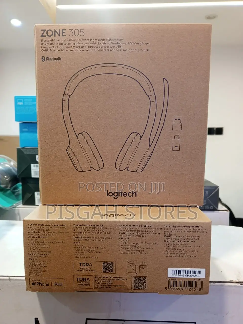 Original Logitech Zone 305 Bluetooth Headset With Noise Canceling Mic