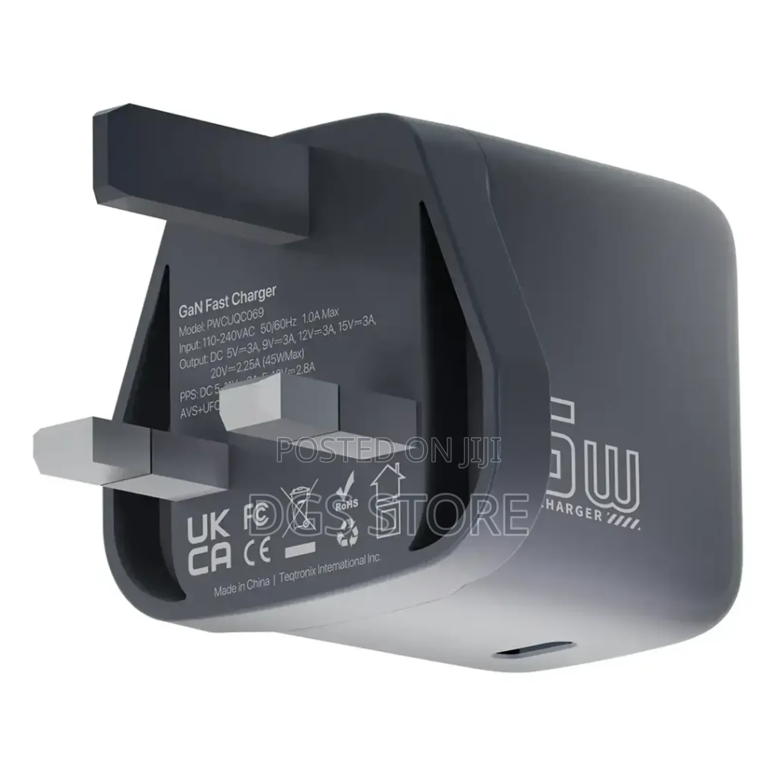 Powerology Voltflow 45w Avs Gan Wall Charger