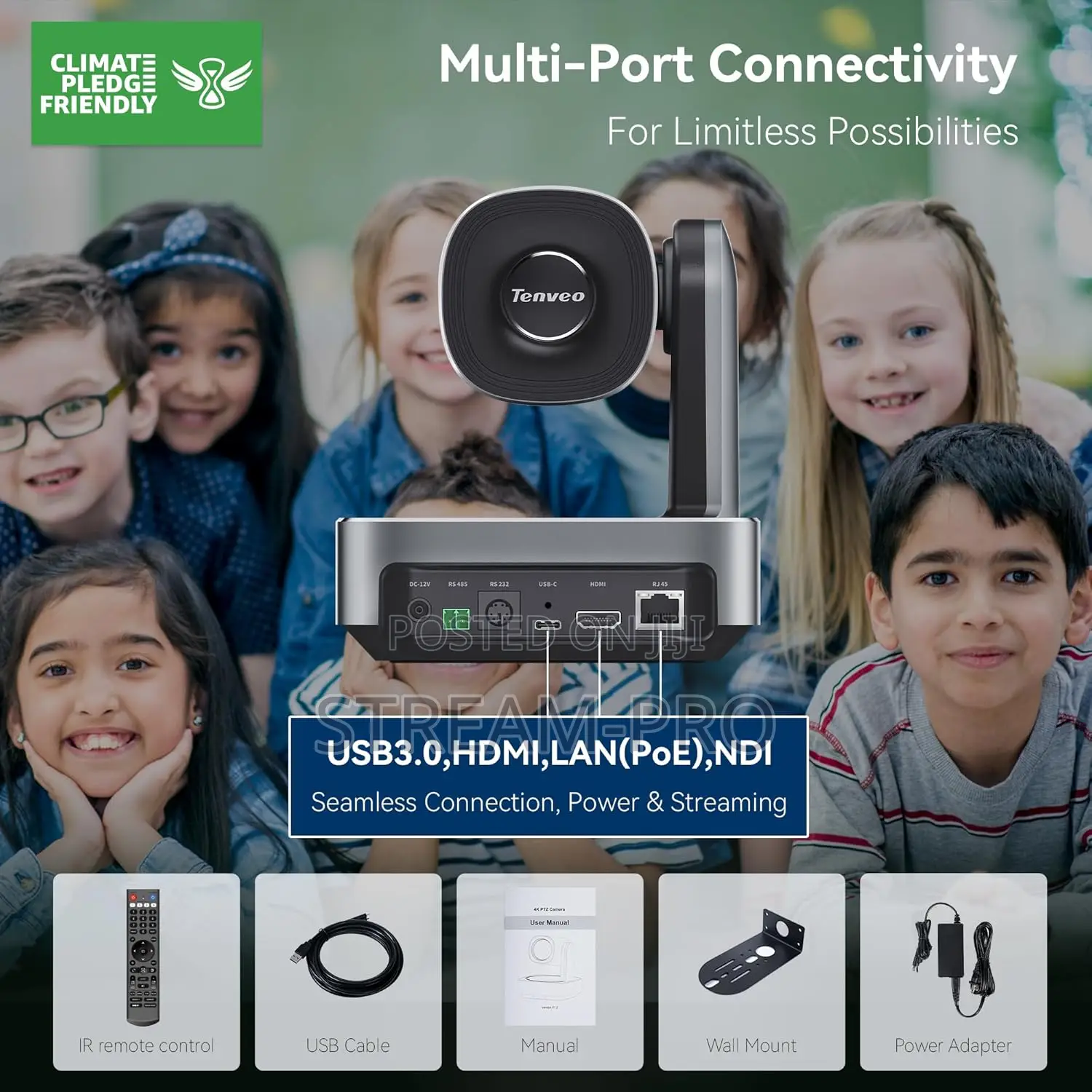 Tenveo Tevo Vloop 12u Ndi|Hx 12x Optical Zoom PTZ Streaming Camera