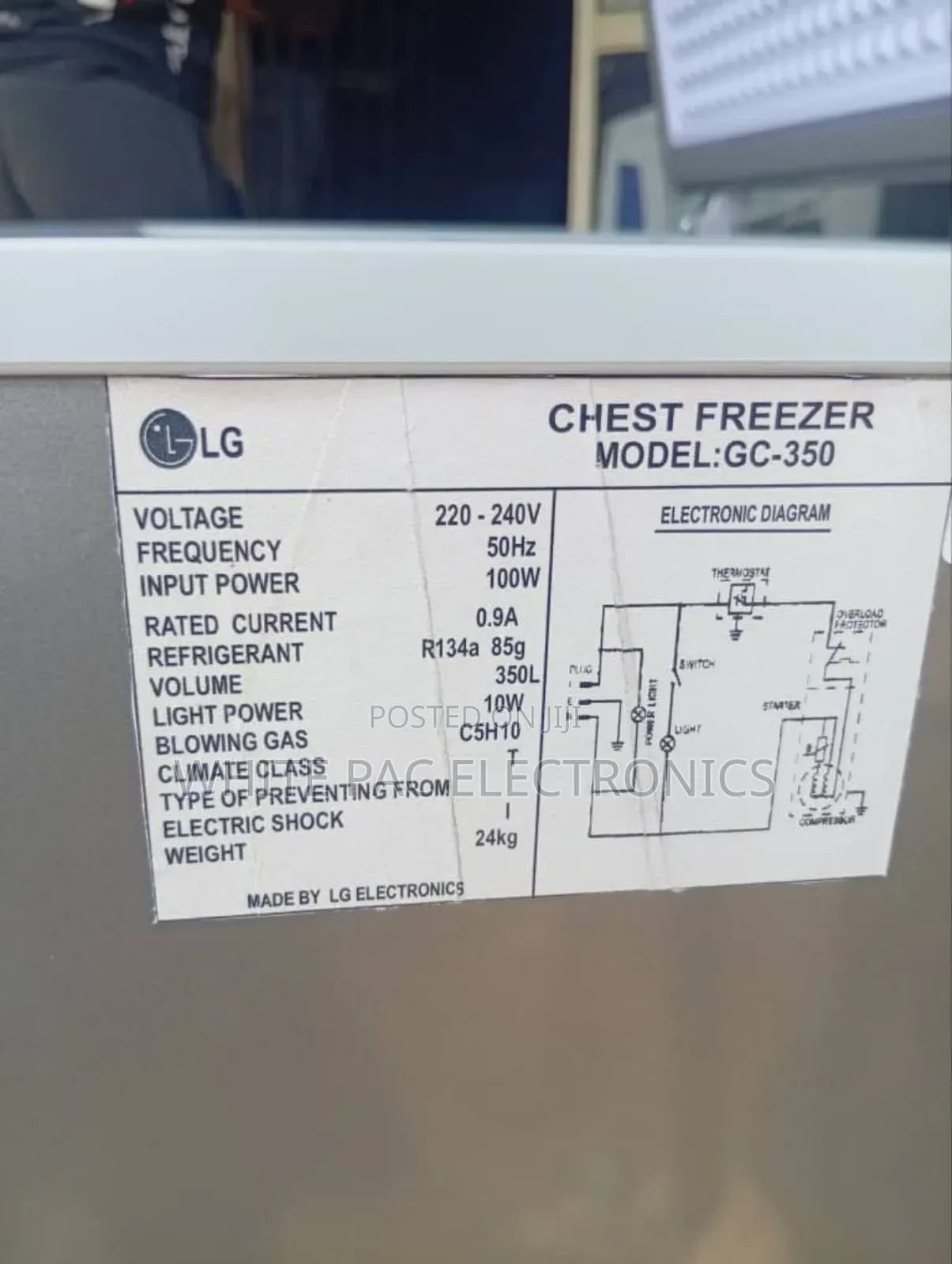 Lg Chest Freezer 350 Litre ( Inner Glass ) Fast In Making Ice Block