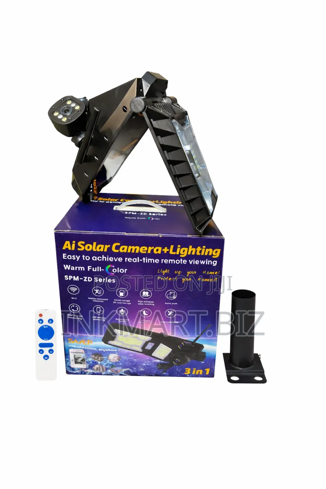 Ai AOV Solar Camera +Lighting 3 in 1 4g 3lens Eseecloud App
